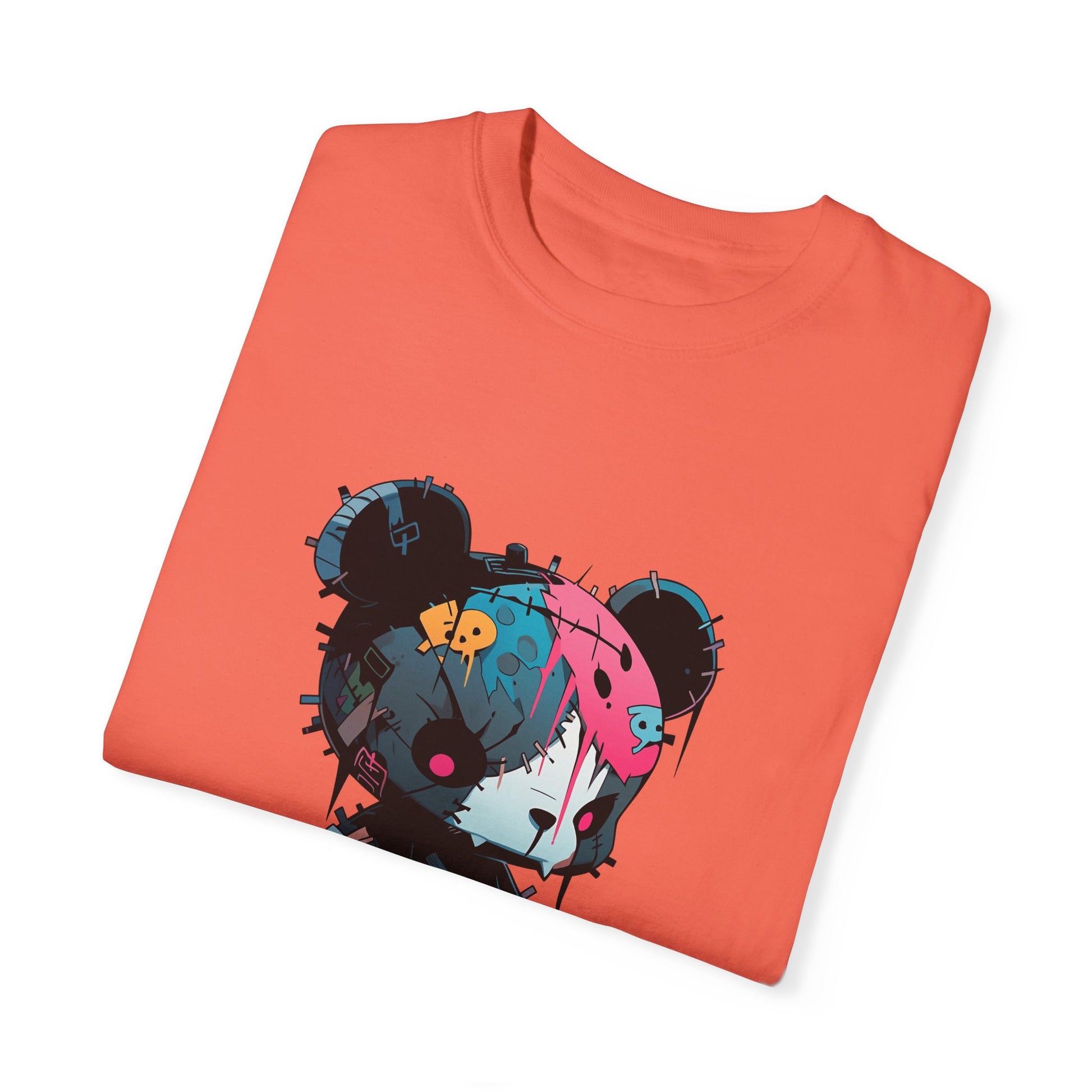 Hip Hop Teddy Bear Graphic Unisex Garment-dyed T-shirt Cotton Funny Humorous Graphic Soft Premium Unisex Men Women Bright Salmon T-shirt Birthday Gift-32