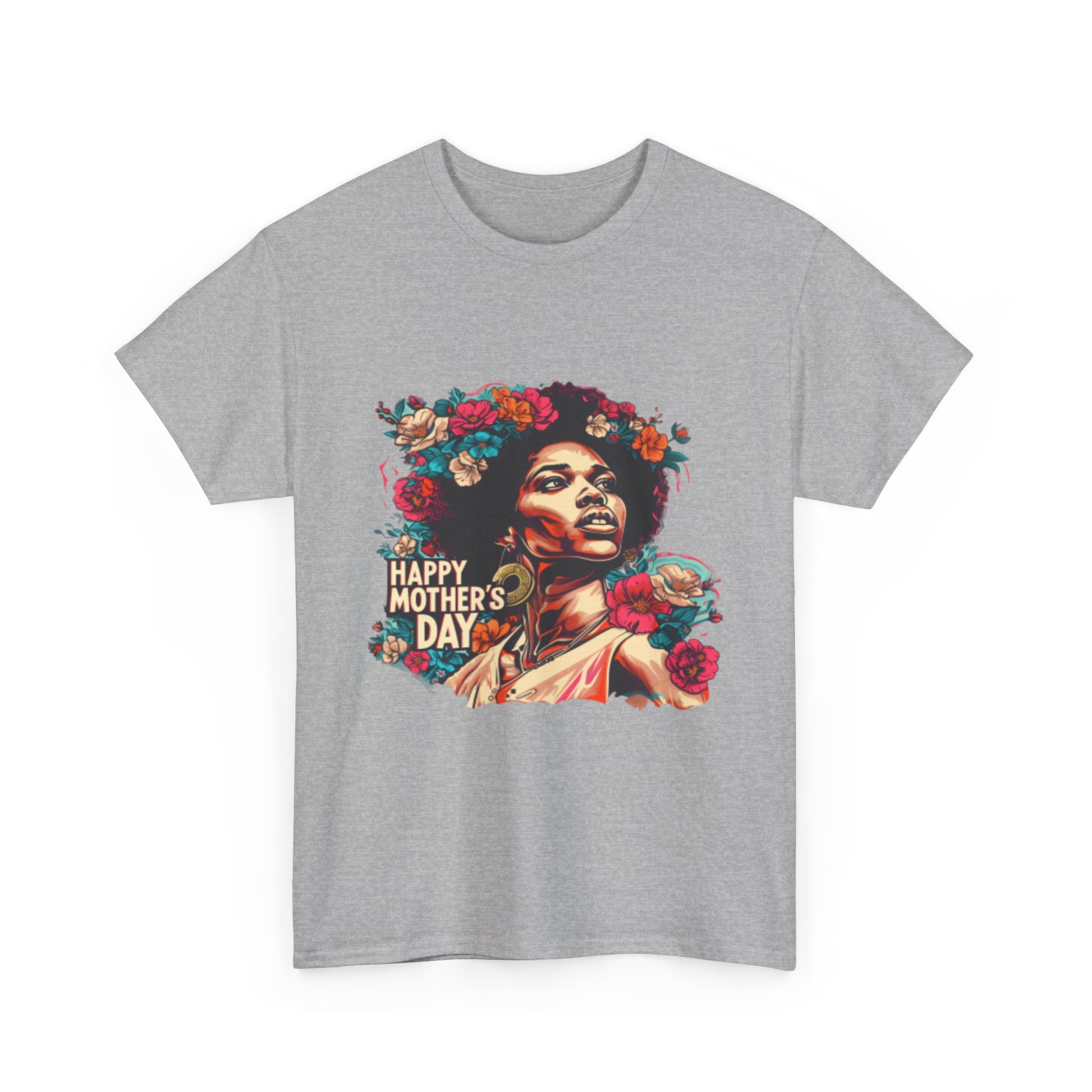 Happy Mother's Day African American Mom Graphic Unisex Heavy Cotton Tee Cotton Funny Humorous Graphic Soft Premium Unisex Men Women Sport Grey T-shirt Birthday Gift-39