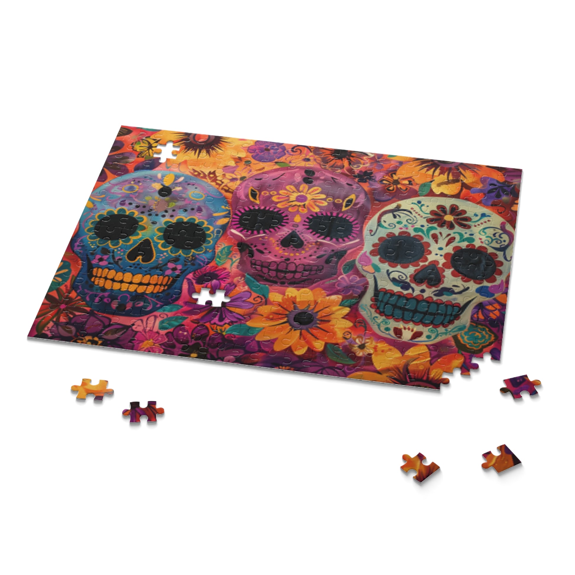 Mexican Art Day of the Dead Día de Muertos Jigsaw Puzzle Adult Birthday Business Jigsaw Puzzle Gift for Him Funny Humorous Indoor Outdoor Game Gift For Her Online-9