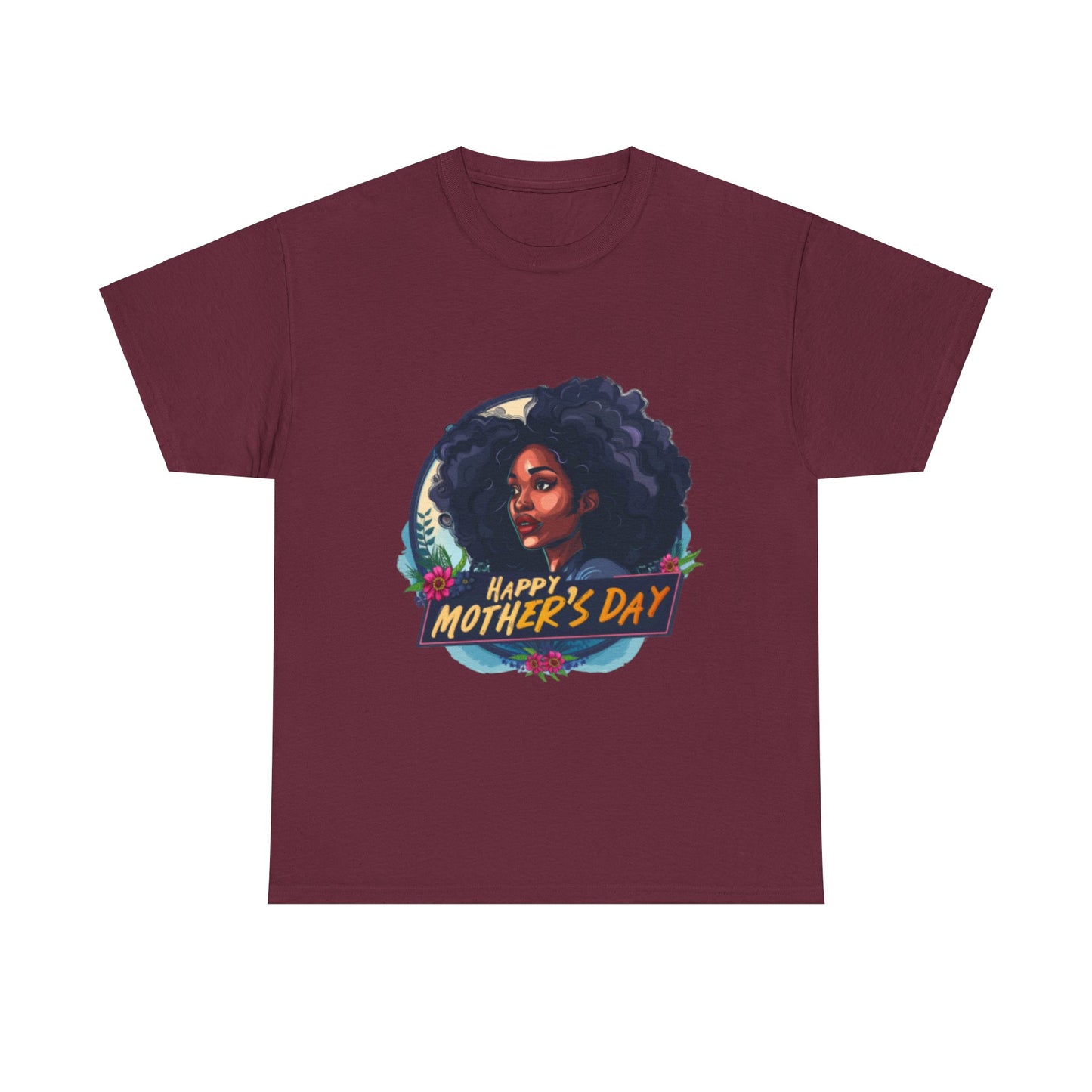 Happy Mother's Day African American Mom Graphic Unisex Heavy Cotton Tee Cotton Funny Humorous Graphic Soft Premium Unisex Men Women Maroon T-shirt Birthday Gift-5