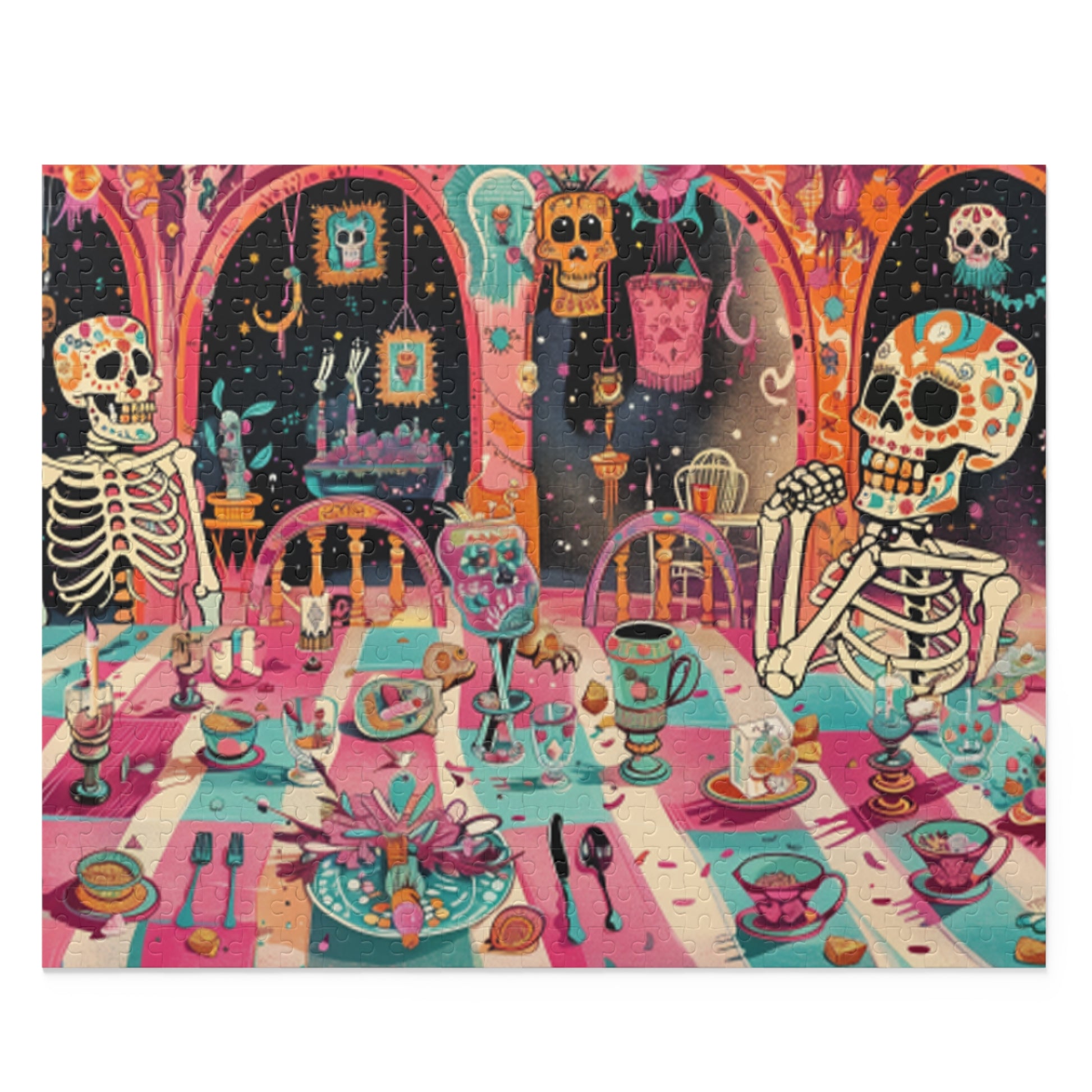 Mexican Art Day of the Dead Día de Muertos Jigsaw Puzzle Adult Birthday Business Jigsaw Puzzle Gift for Him Funny Humorous Indoor Outdoor Game Gift For Her Online-1