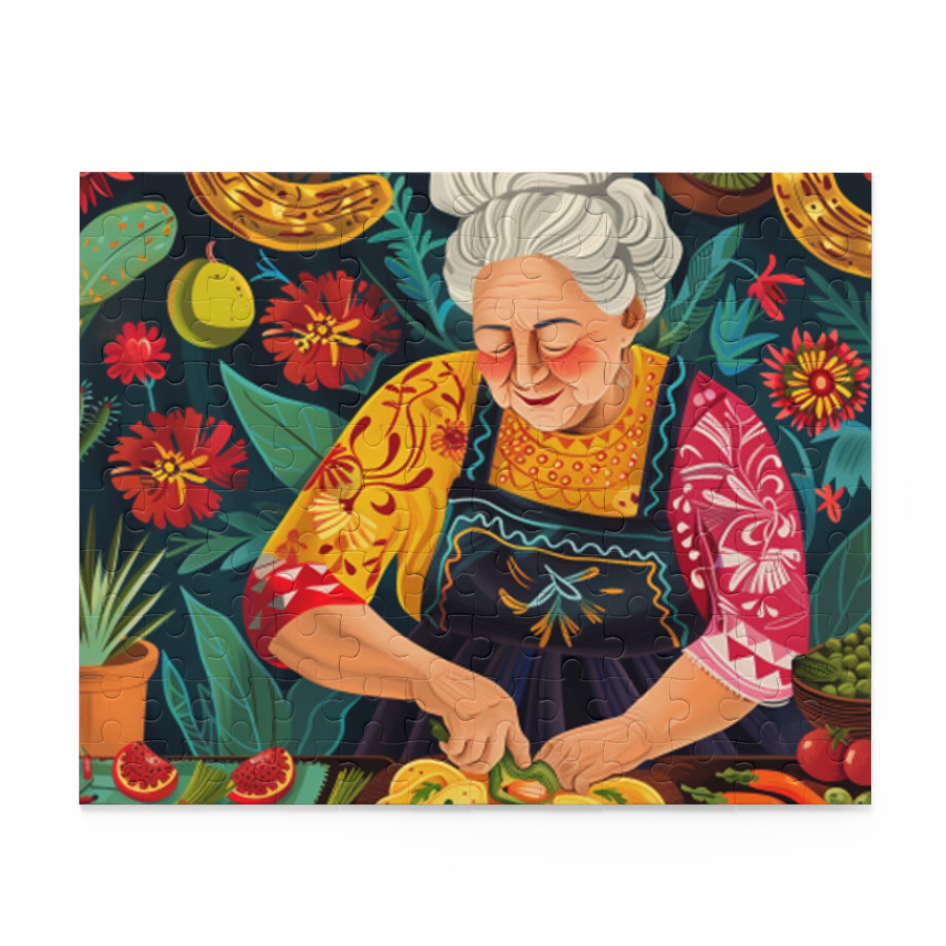 Mexican Art Retro Fruit Jigsaw Puzzle Adult Birthday Business Jigsaw Puzzle Gift for Him Funny Humorous Indoor Outdoor Game Gift For Her Online-2