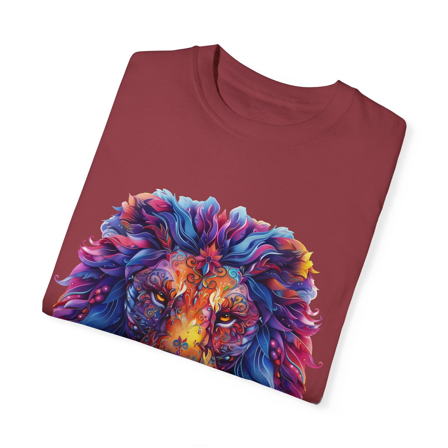 Lion Head Cool Graphic Design Novelty Unisex Garment-dyed T-shirt Cotton Funny Humorous Graphic Soft Premium Unisex Men Women Chili T-shirt Birthday Gift-35