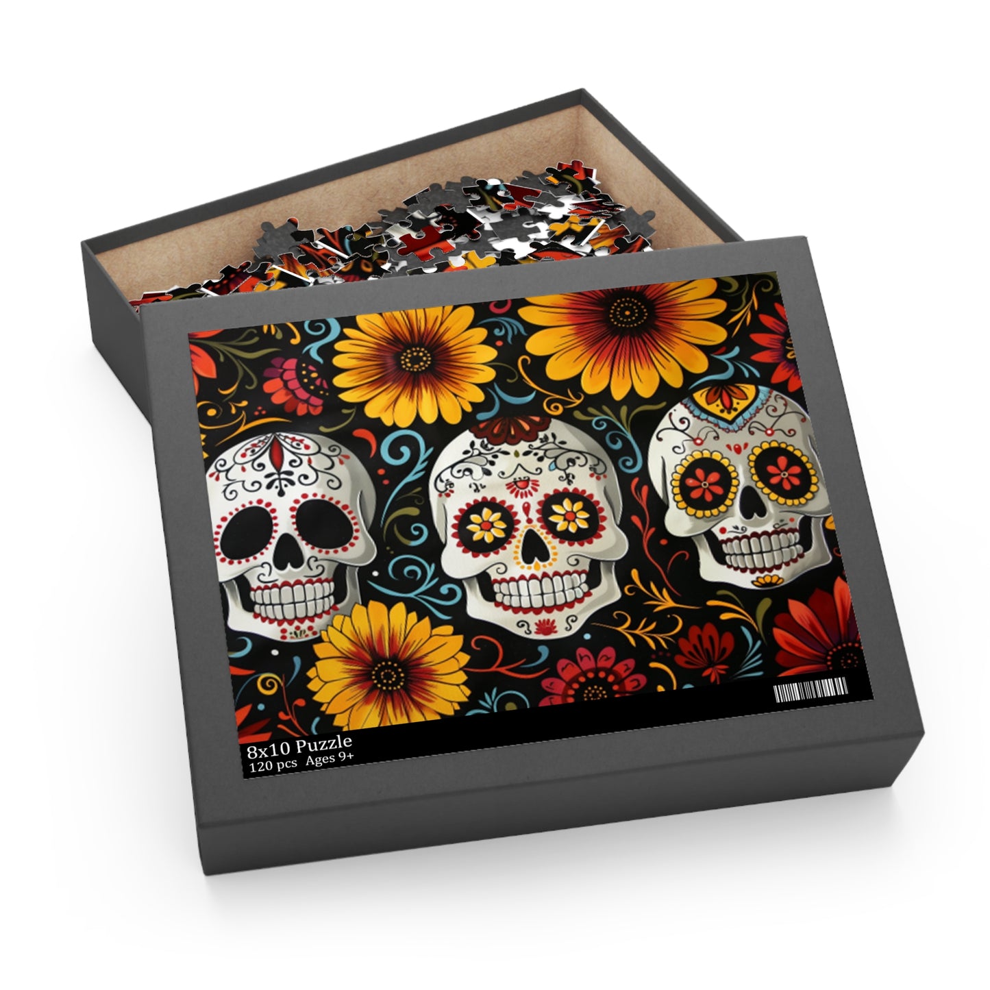 Mexican Art Day of the Dead Día de Muertos Jigsaw Puzzle Adult Birthday Business Jigsaw Puzzle Gift for Him Funny Humorous Indoor Outdoor Game Gift For Her Online-6