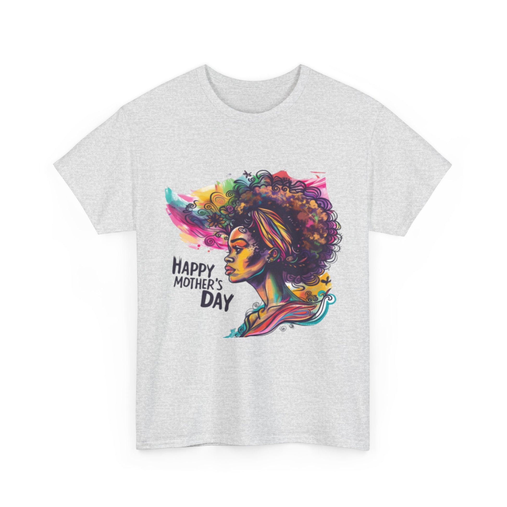 Happy Mother's Day African American Mom Graphic Unisex Heavy Cotton Tee Cotton Funny Humorous Graphic Soft Premium Unisex Men Women Ash T-shirt Birthday Gift-51