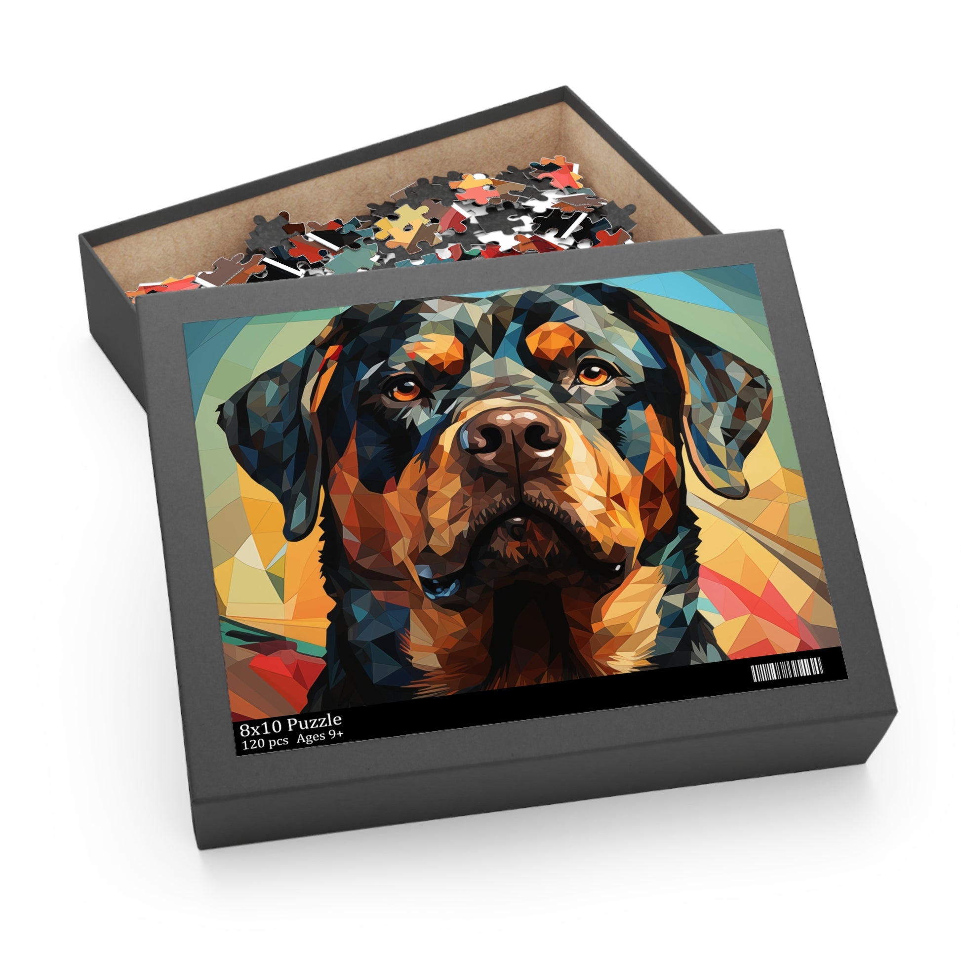 Rottweiler Dog Abstract Watercolor Jigsaw Puzzle Adult Birthday Business Jigsaw Puzzle Gift for Him Funny Humorous Indoor Outdoor Game Gift For Her Online-6