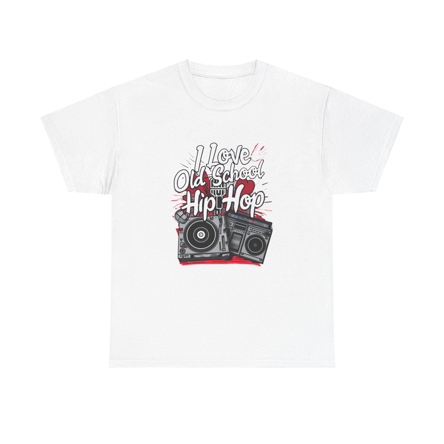 I Love Old School Hip Hop Urban Graphic Unisex Heavy Cotton Tee Cotton Funny Humorous Graphic Soft Premium Unisex Men Women White T-shirt Birthday Gift-10