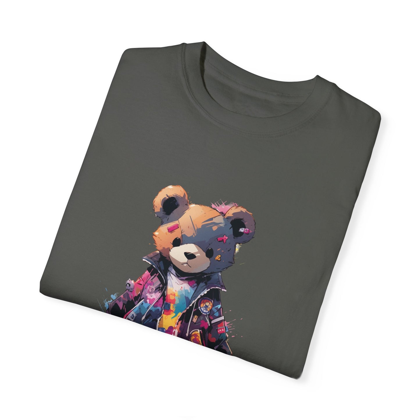 Hip Hop Teddy Bear Graphic Unisex Garment-dyed T-shirt Cotton Funny Humorous Graphic Soft Premium Unisex Men Women Pepper T-shirt Birthday Gift-50