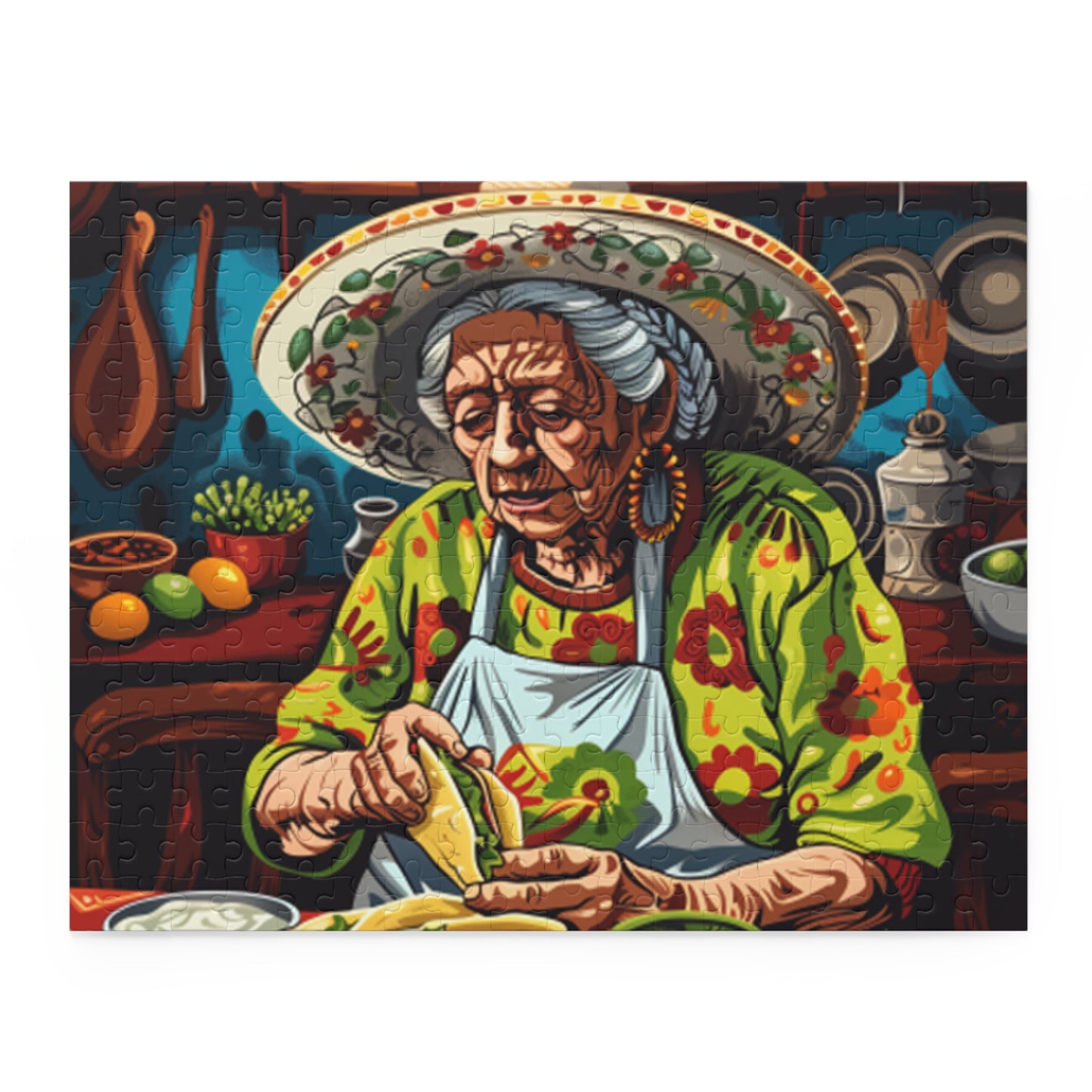 Mexican Women Art Retro Jigsaw Puzzle Adult Birthday Business Jigsaw Puzzle Gift for Him Funny Humorous Indoor Outdoor Game Gift For Her Online-3