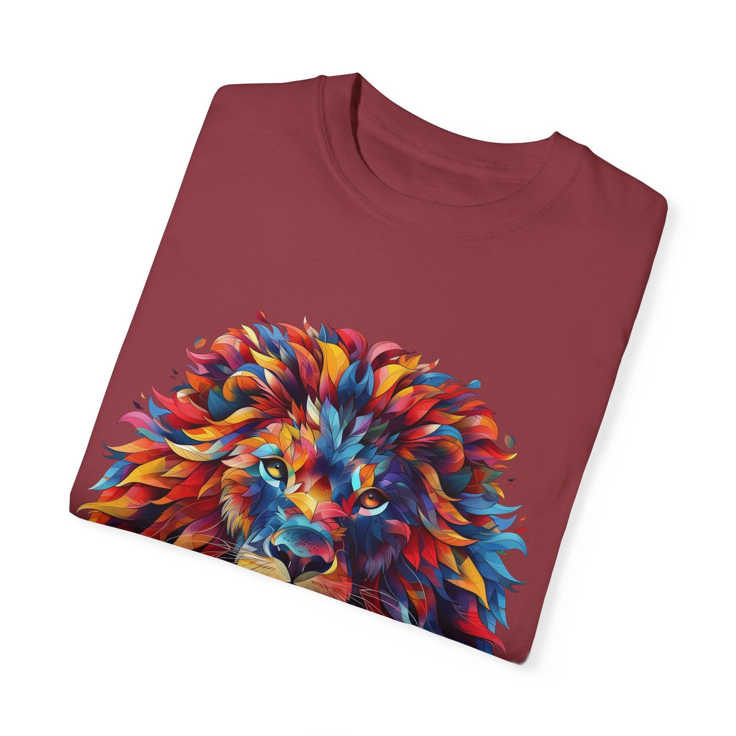 Lion Head Cool Graphic Design Novelty Unisex Garment-dyed T-shirt Cotton Funny Humorous Graphic Soft Premium Unisex Men Women Chili  T-shirt Birthday Gift-35