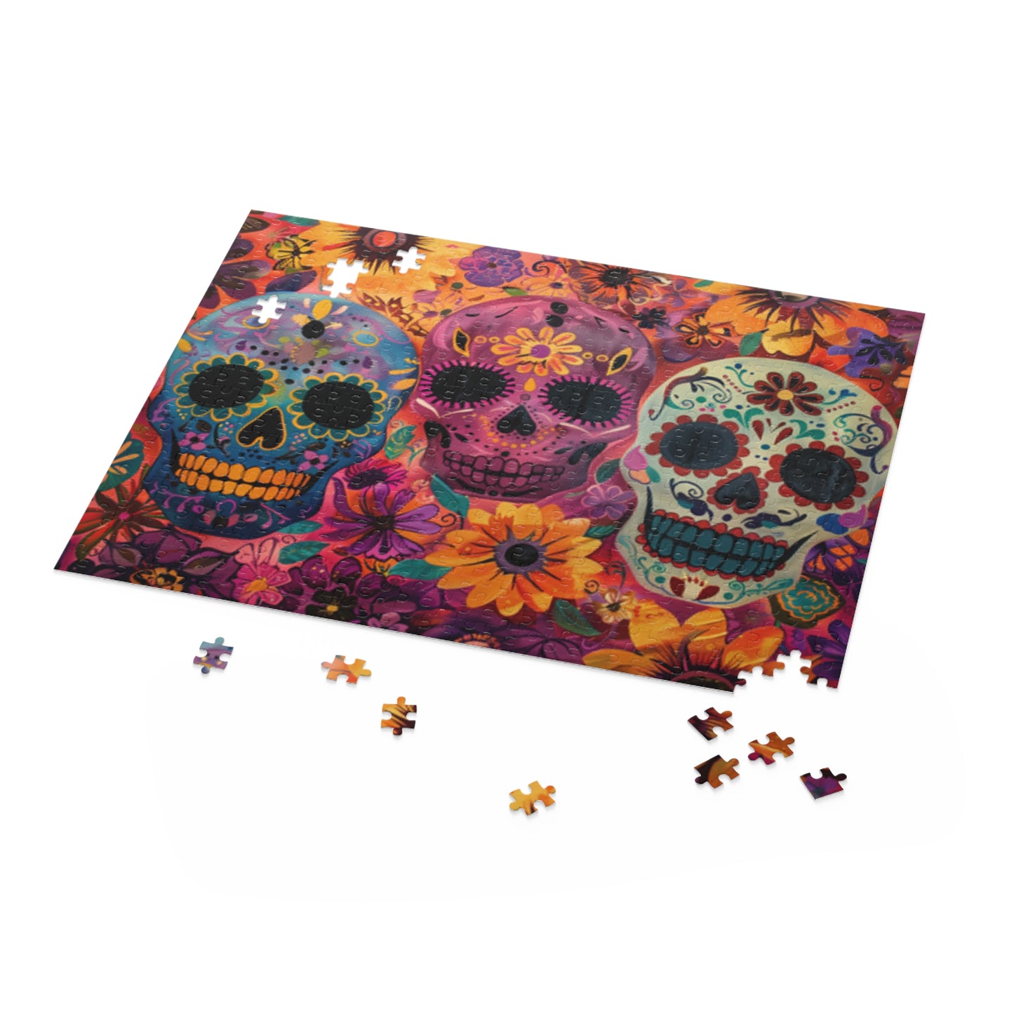 Mexican Art Day of the Dead Día de Muertos Jigsaw Puzzle Adult Birthday Business Jigsaw Puzzle Gift for Him Funny Humorous Indoor Outdoor Game Gift For Her Online-5