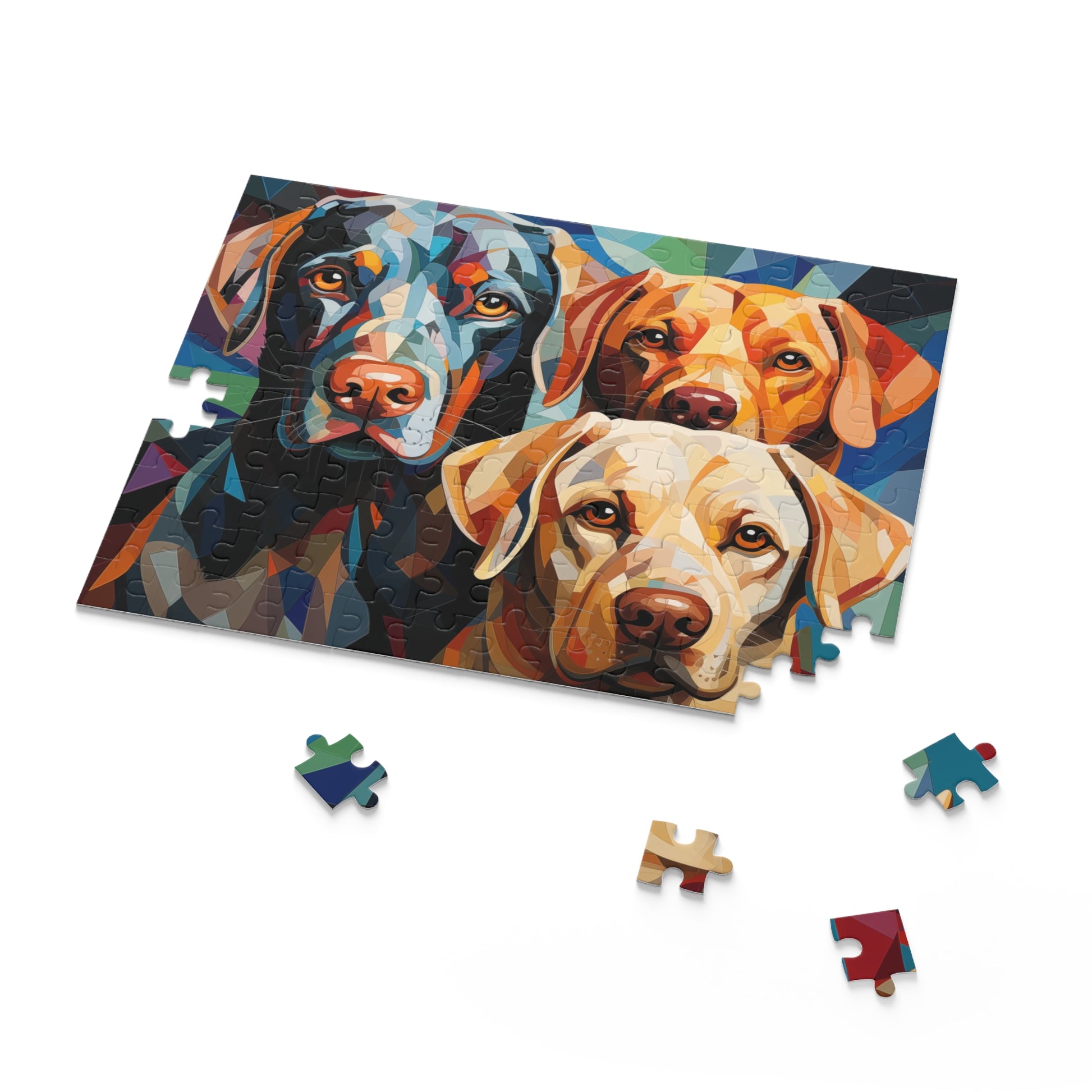 Vibrant Abstract Labrador Dog Retriever Jigsaw Puzzle for Boys, Girls, Kids Adult Birthday Business Jigsaw Puzzle Gift for Him Funny Humorous Indoor Outdoor Game Gift For Her Online-7