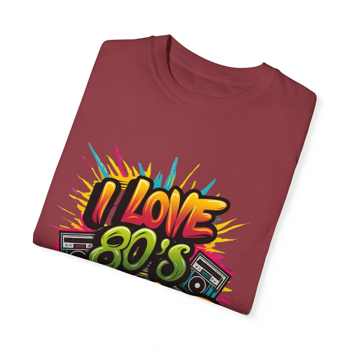 I Love 80's Hip Hop Graphic Unisex Garment-dyed T-shirt Cotton Funny Humorous Graphic Soft Premium Unisex Men Women Chili T-shirt Birthday Gift-35