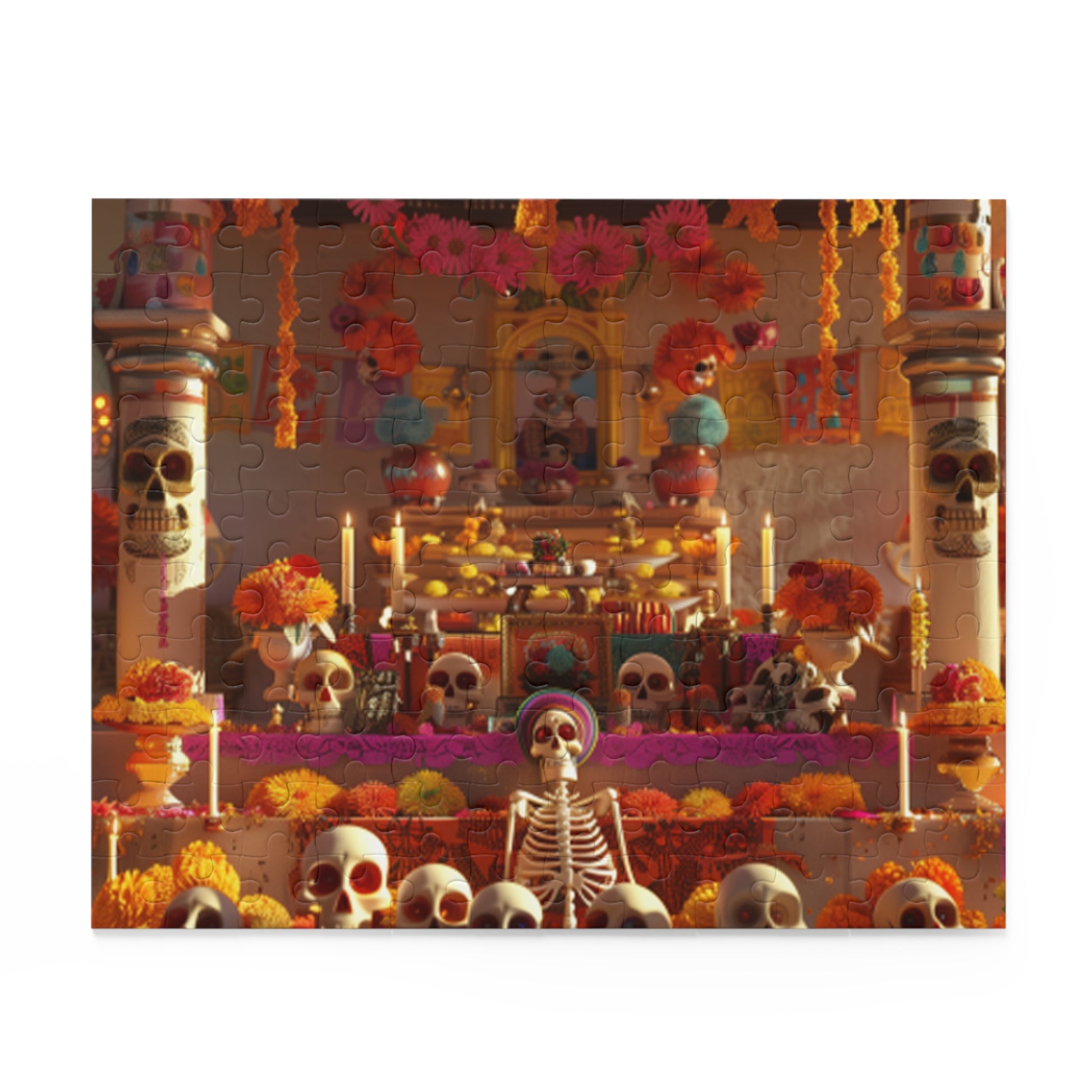 Mexican Art Day of the Dead Día de Muertos Jigsaw Puzzle Adult Birthday Business Jigsaw Puzzle Gift for Him Funny Humorous Indoor Outdoor Game Gift For Her Online-2