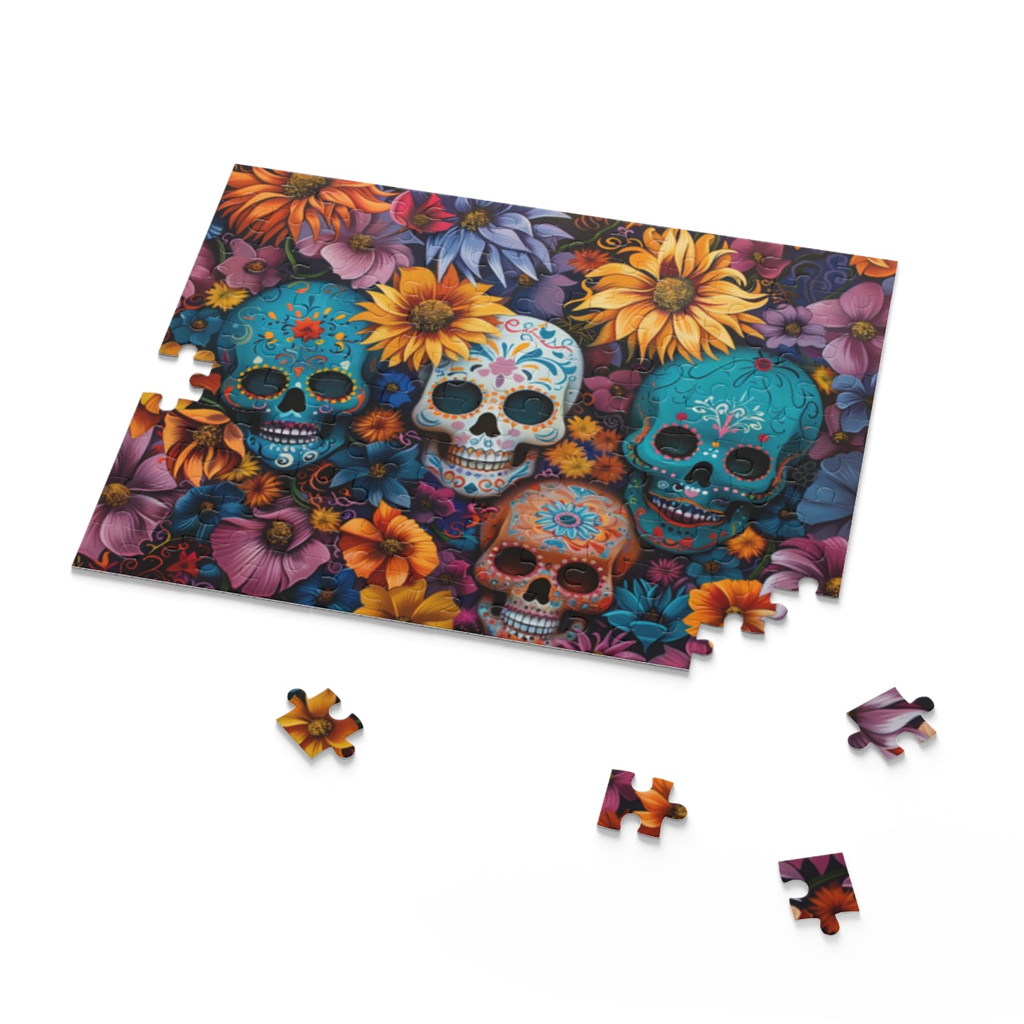 Mexican Art Day of the Dead Día de Muertos Jigsaw Puzzle Adult Birthday Business Jigsaw Puzzle Gift for Him Funny Humorous Indoor Outdoor Game Gift For Her Online-7