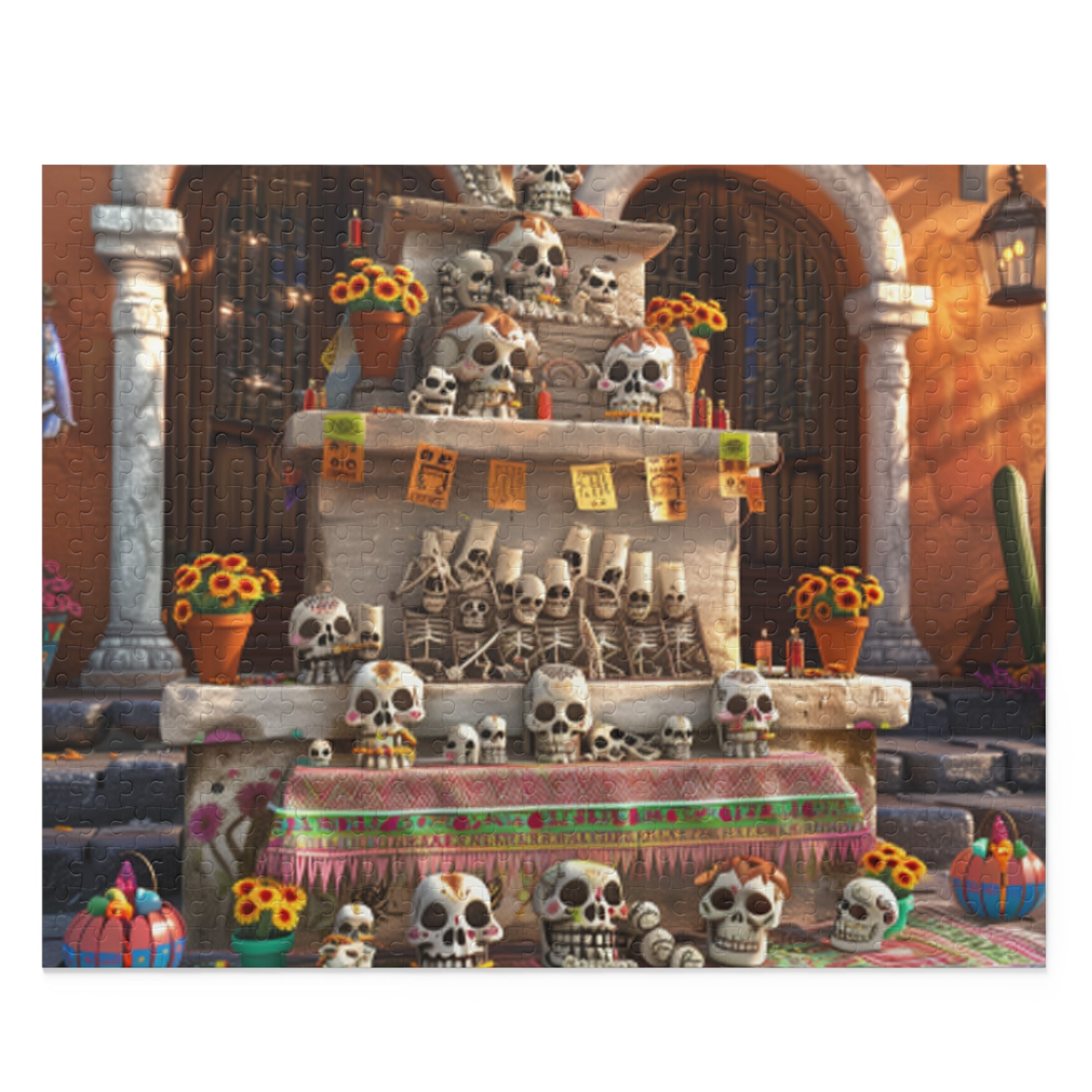 Mexican Art Day of the Dead Día de Muertos Jigsaw Puzzle Adult Birthday Business Jigsaw Puzzle Gift for Him Funny Humorous Indoor Outdoor Game Gift For Her Online-1