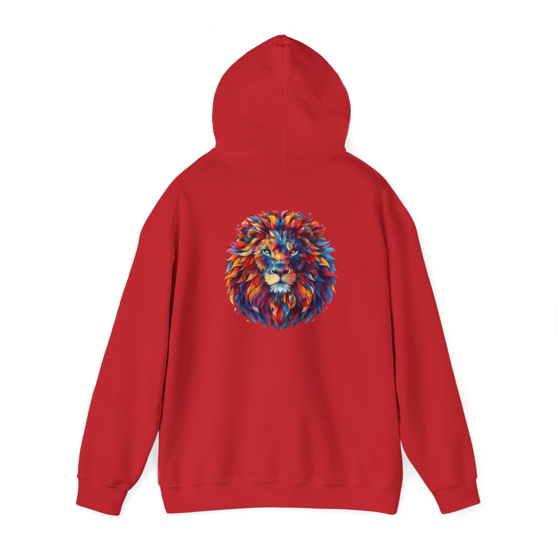 Lion Head Graphic Unisex Heavy Blend™ Hooded Sweatshirt Cotton Funny Humorous Graphic Soft Premium Unisex Men Women Red Hooded Sweatshirt Birthday Gift-36