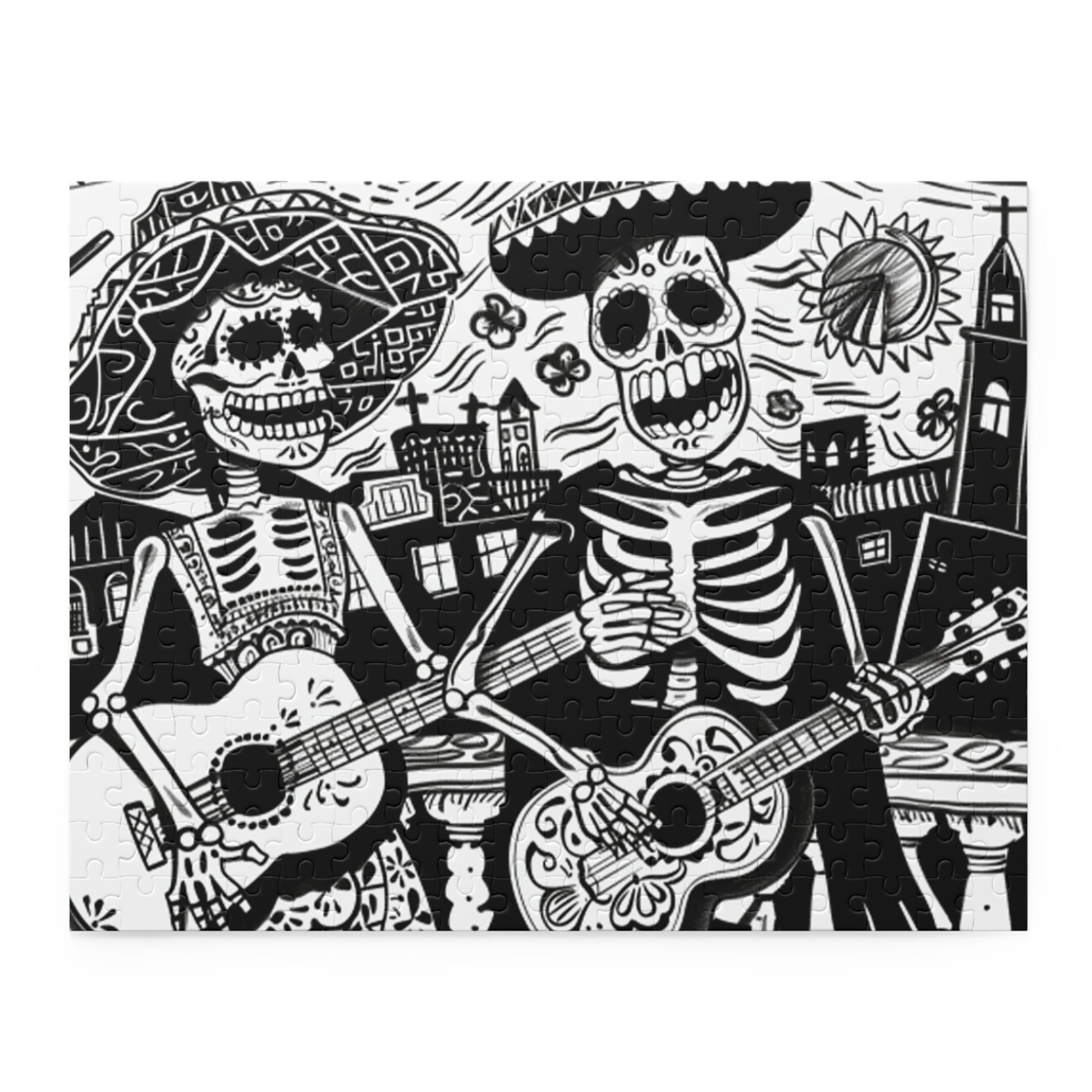 Mexican Art Day of the Dead Día de Muertos Jigsaw Puzzle Adult Birthday Business Jigsaw Puzzle Gift for Him Funny Humorous Indoor Outdoor Game Gift For Her Online-3