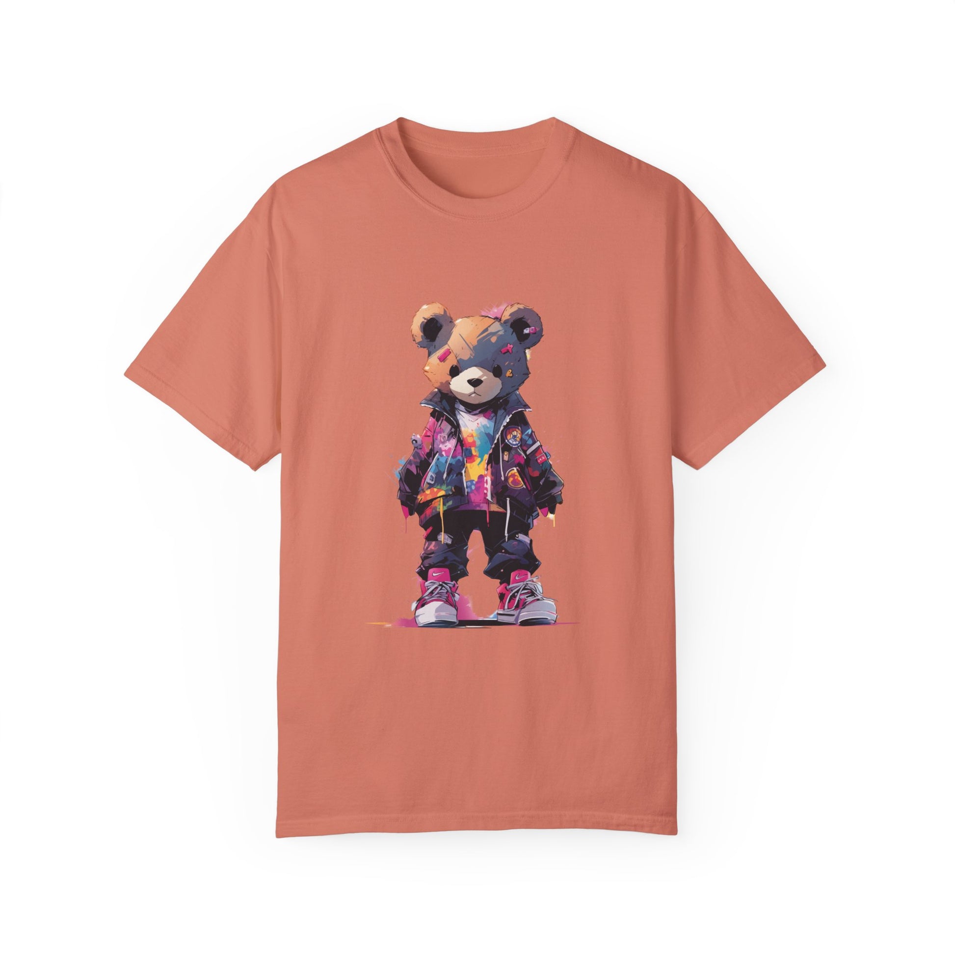 Hip Hop Teddy Bear Graphic Unisex Garment-dyed T-shirt Cotton Funny Humorous Graphic Soft Premium Unisex Men Women Terracotta T-shirt Birthday Gift-14