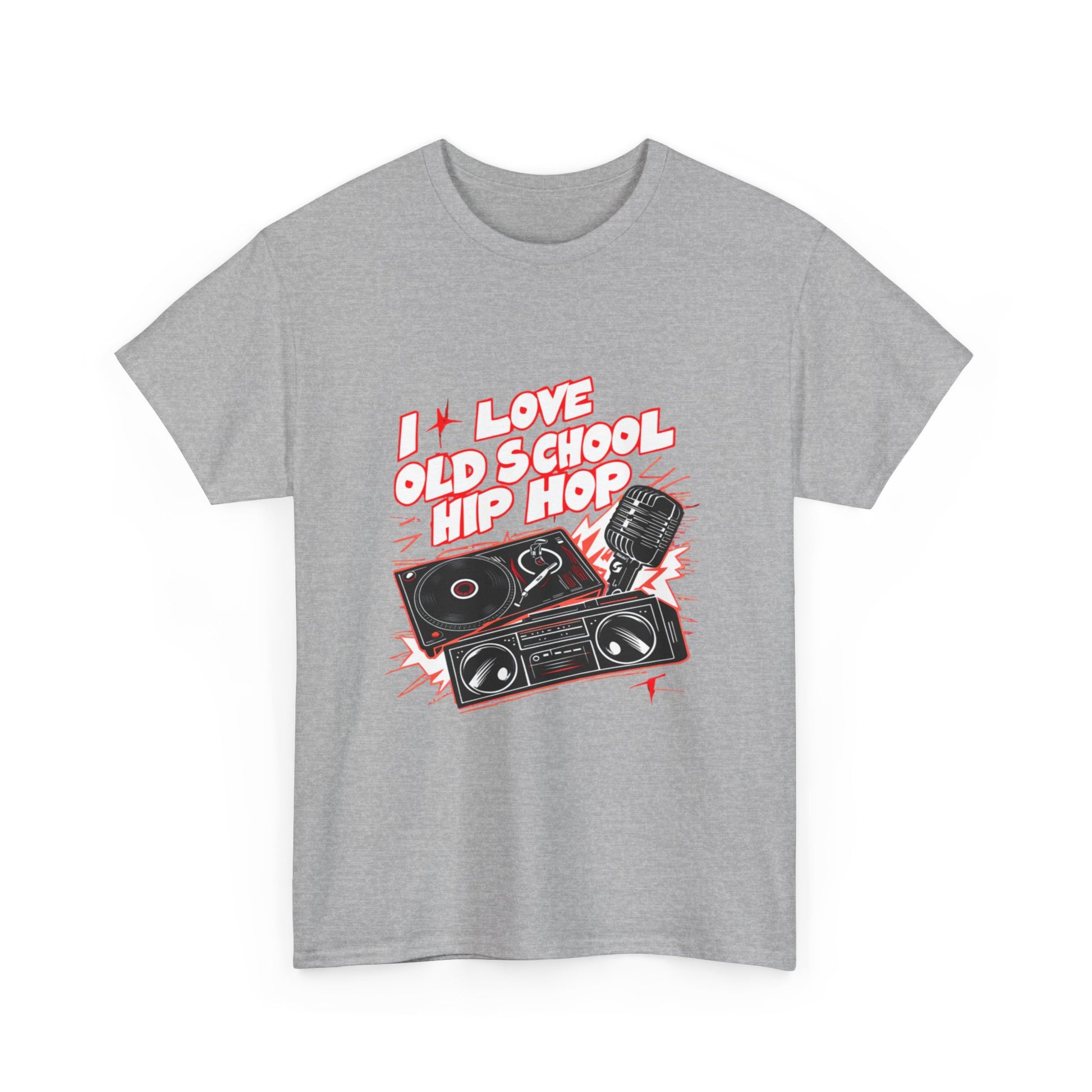 I Love Old School Hip Hop Urban Graphic Unisex Heavy Cotton Tee Cotton Funny Humorous Graphic Soft Premium Unisex Men Women Sport Grey T-shirt Birthday Gift-39