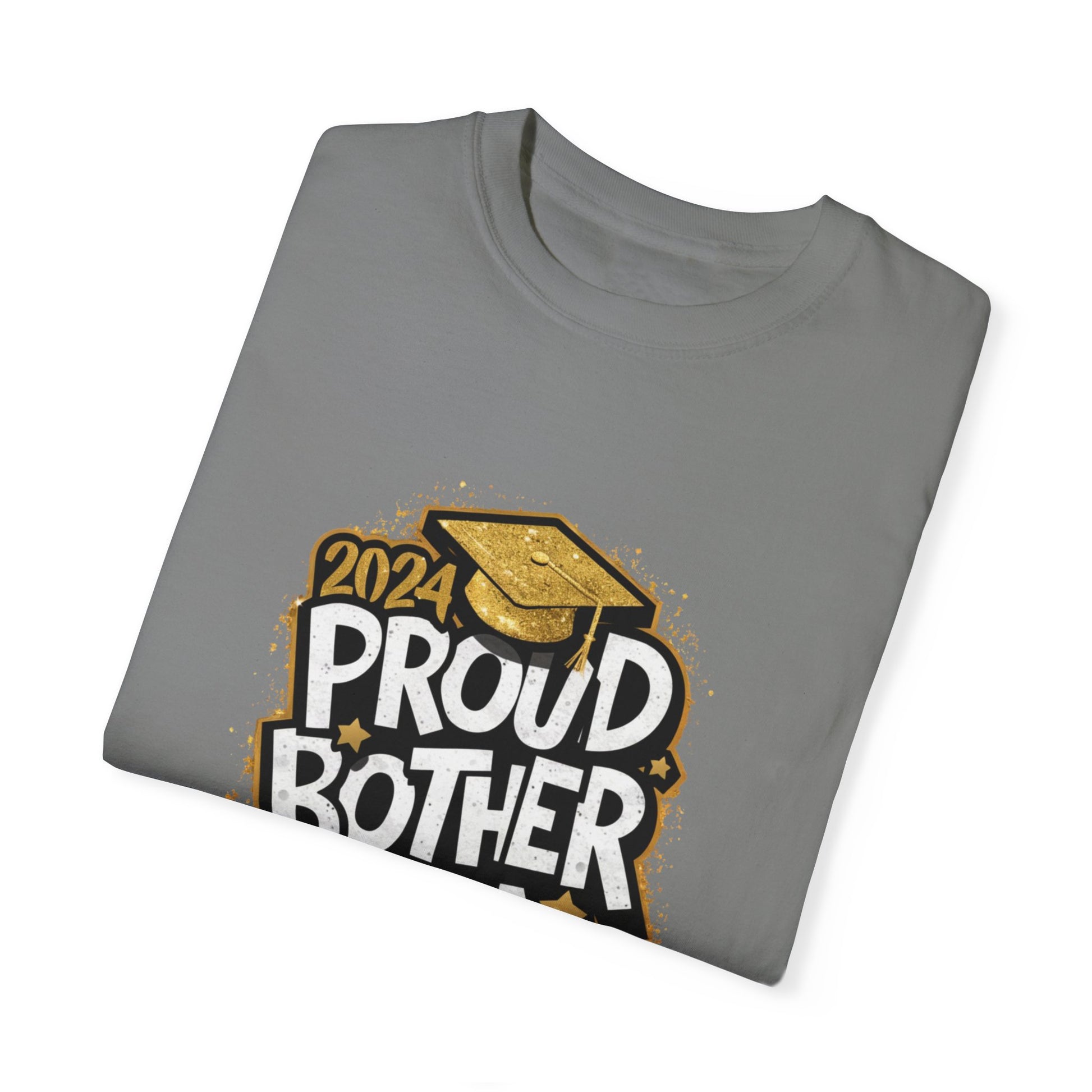 Proud Brother of a 2024 Graduate Unisex Garment-dyed T-shirt Cotton Funny Humorous Graphic Soft Premium Unisex Men Women Grey T-shirt Birthday Gift-41