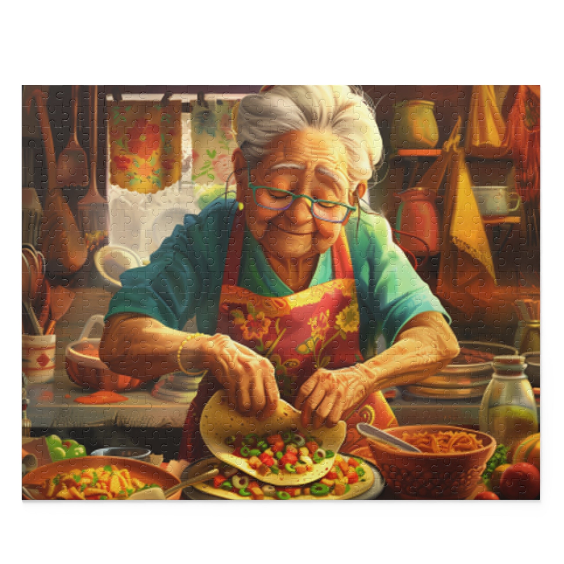 Mexican Art Retro Old Women Jigsaw Puzzle Adult Birthday Business Jigsaw Puzzle Gift for Him Funny Humorous Indoor Outdoor Game Gift For Her Online-1