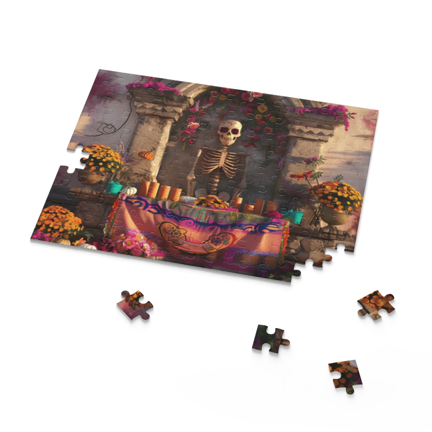 Mexican Art Day of the Dead Día de Muertos Jigsaw Puzzle Adult Birthday Business Jigsaw Puzzle Gift for Him Funny Humorous Indoor Outdoor Game Gift For Her Online-7