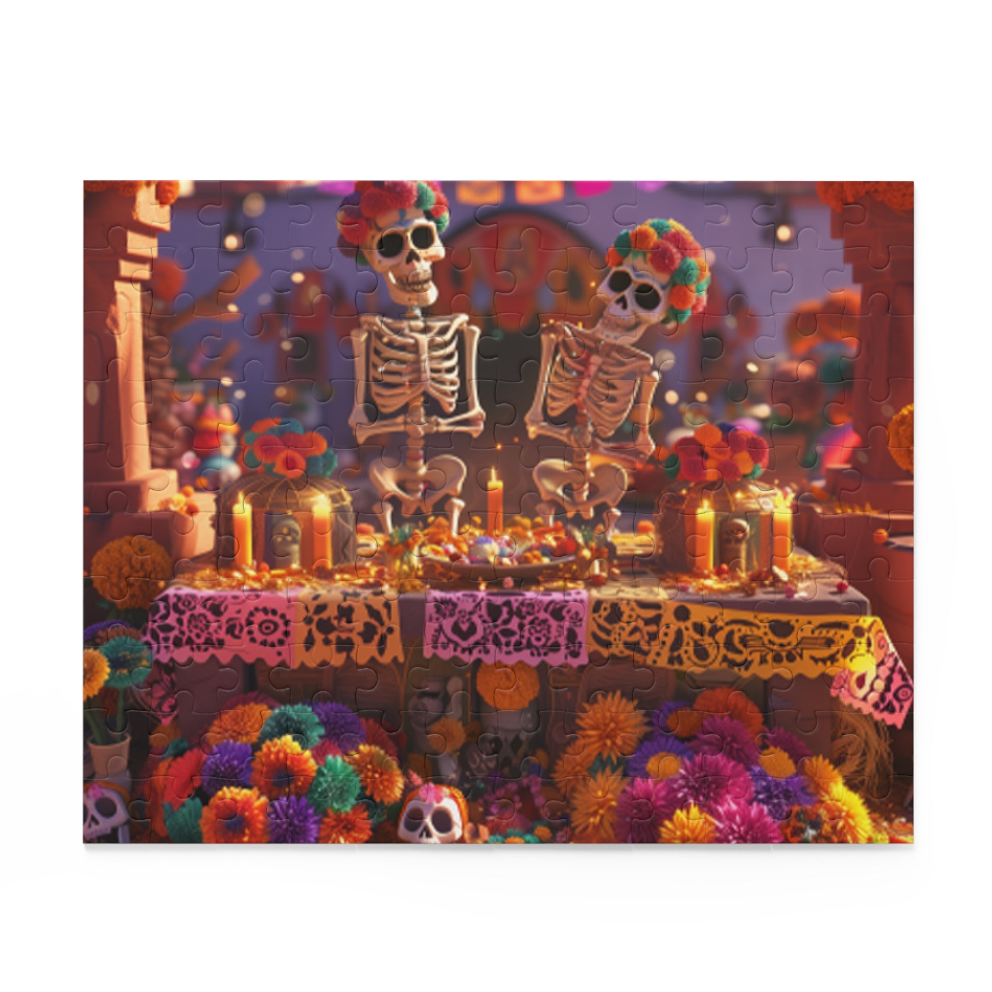 Mexican Art Day of the Dead Día de Muertos Jigsaw Puzzle Adult Birthday Business Jigsaw Puzzle Gift for Him Funny Humorous Indoor Outdoor Game Gift For Her Online-2