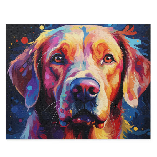 Labrador Dog Retriever Watercolor Abstract Jigsaw Puzzle for Girls, Boys, Kids Adult Birthday Business Jigsaw Puzzle Gift for Him Funny Humorous Indoor Outdoor Game Gift For Her Online-1