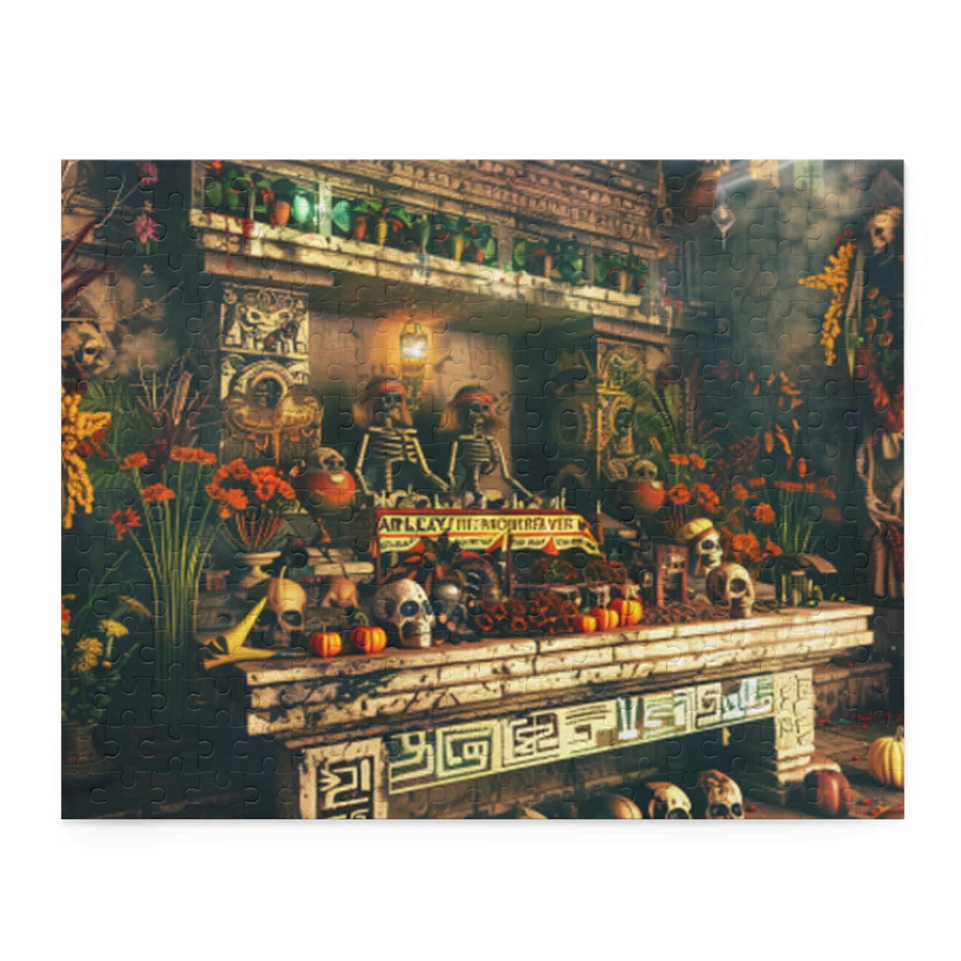 Mexican Art Day of the Dead Día de Muertos Jigsaw Puzzle Adult Birthday Business Jigsaw Puzzle Gift for Him Funny Humorous Indoor Outdoor Game Gift For Her Online-3