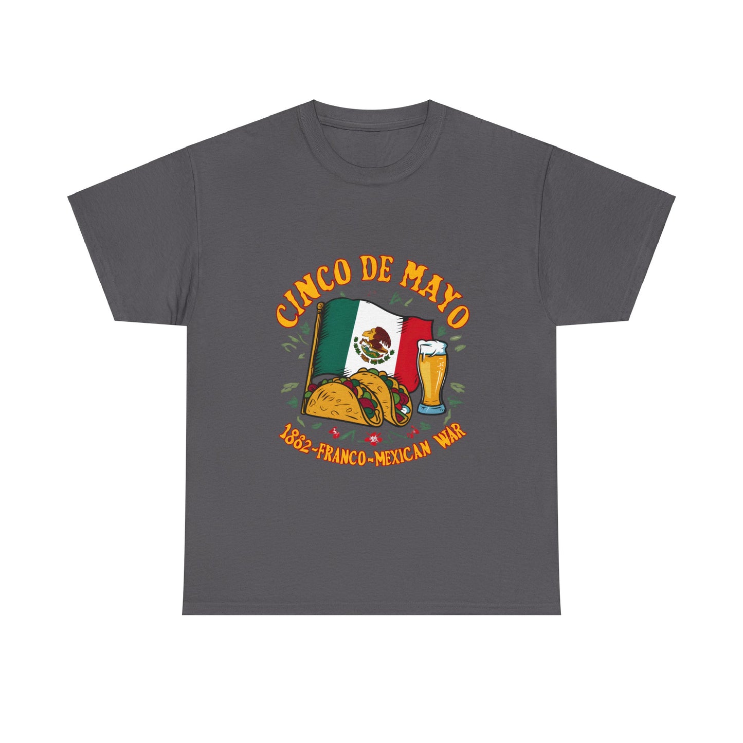 Cinco De Mayo Mexican Independence Day Graphic Unisex Heavy Cotton Tee Cotton Funny Humorous Graphic Soft Premium Unisex Men Women Charcoal T-shirt Birthday Gift-2