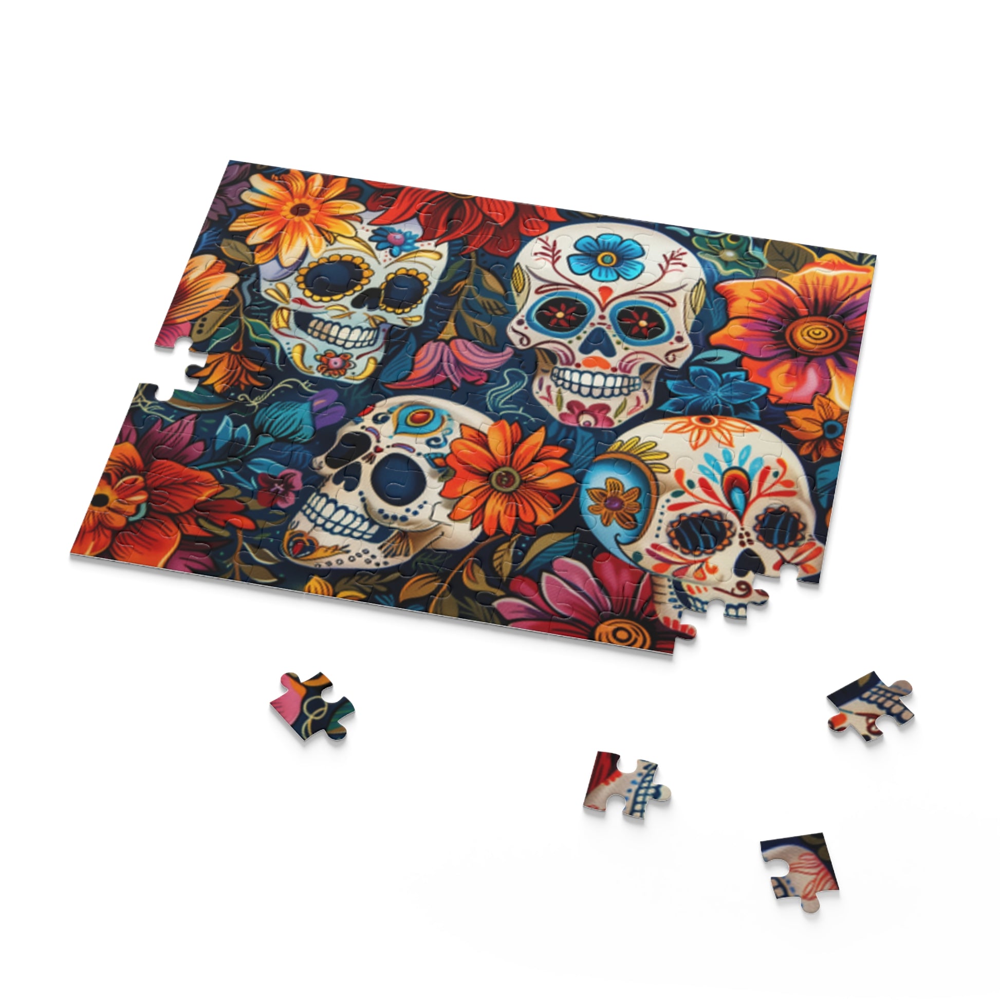 Mexican Art Day of the Dead Día de Muertos Jigsaw Puzzle Adult Birthday Business Jigsaw Puzzle Gift for Him Funny Humorous Indoor Outdoor Game Gift For Her Online-7