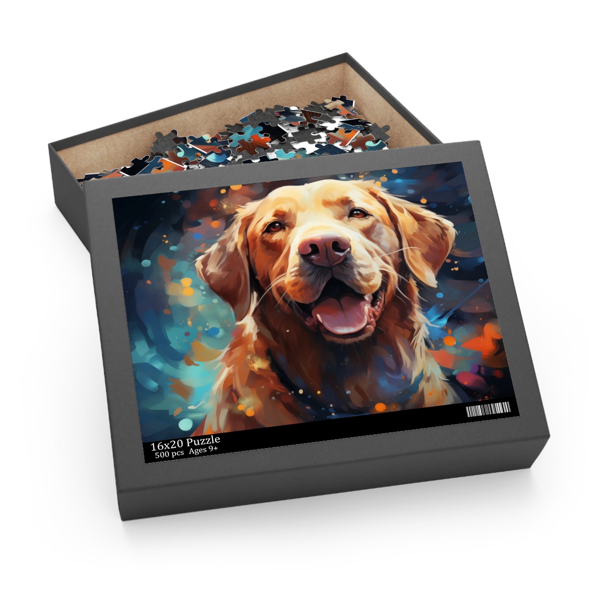 Labrador Abstract Watercolor Vibrant Retriever Jigsaw Dog Puzzle for Boys, Girls, Kids Adult Birthday Business Jigsaw Puzzle Gift for Him Funny Humorous Indoor Outdoor Game Gift For Her Online-4