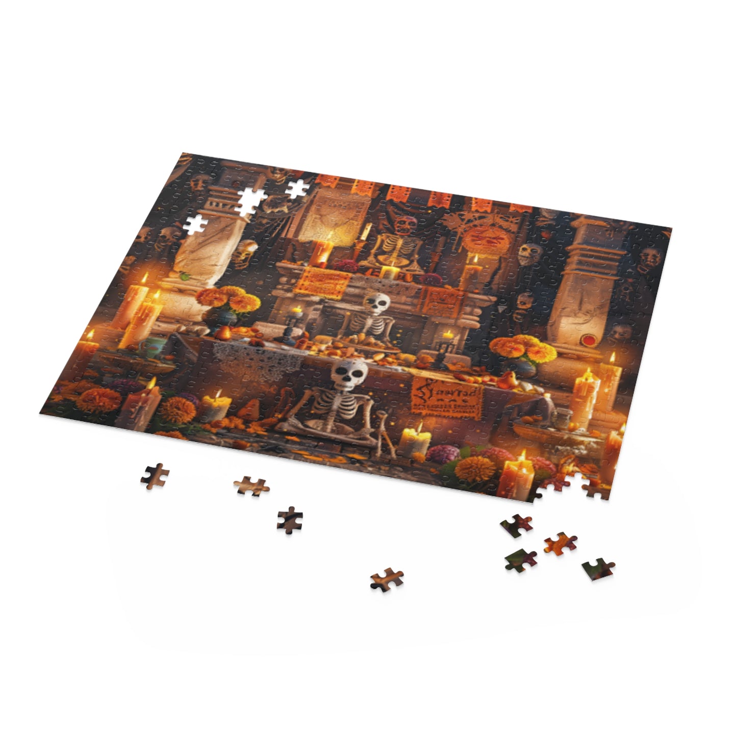 Mexican Art Day of the Dead Día de Muertos Jigsaw Puzzle Adult Birthday Business Jigsaw Puzzle Gift for Him Funny Humorous Indoor Outdoor Game Gift For Her Online-5