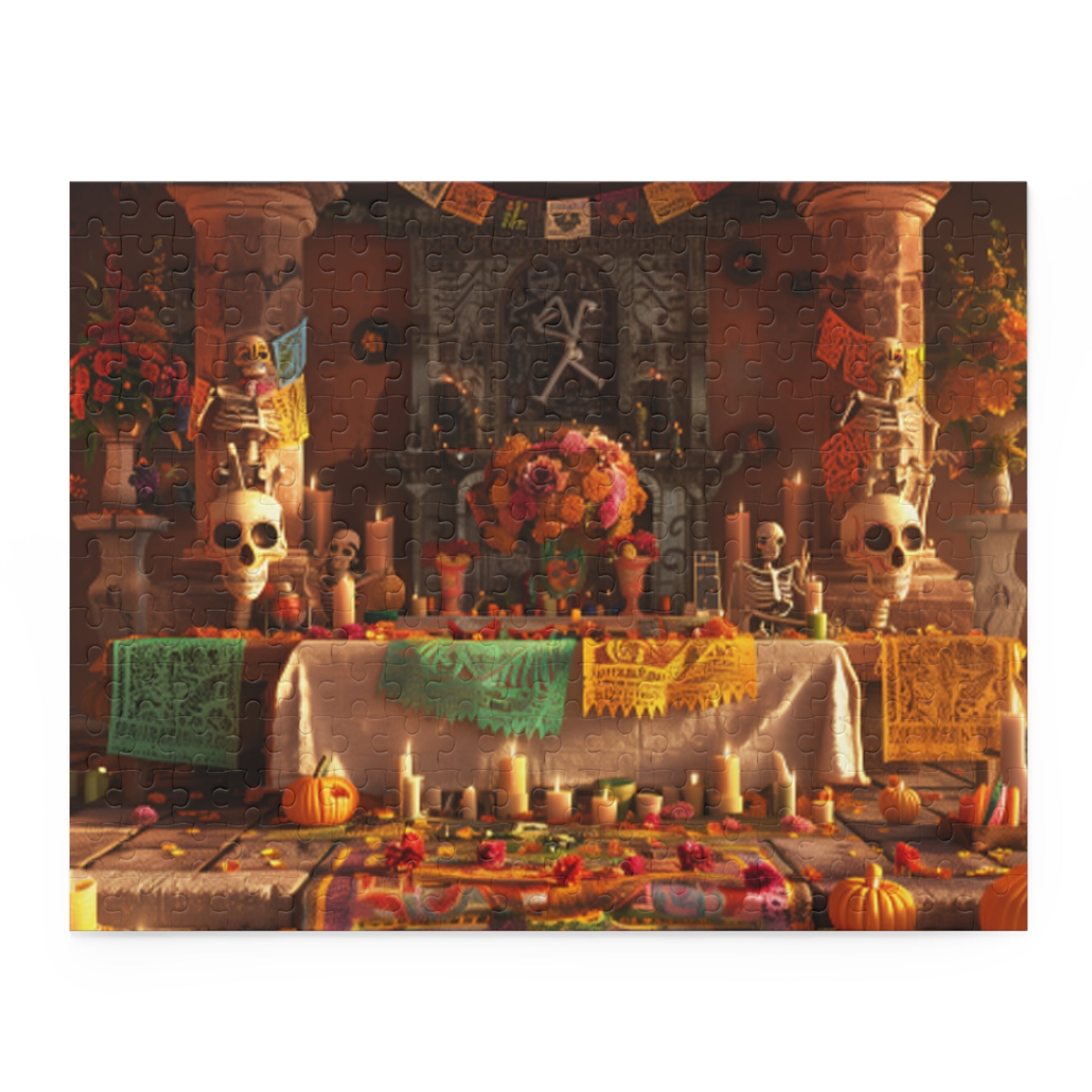 Mexican Art Day of the Dead Día de Muertos Jigsaw Puzzle Adult Birthday Business Jigsaw Puzzle Gift for Him Funny Humorous Indoor Outdoor Game Gift For Her Online-3