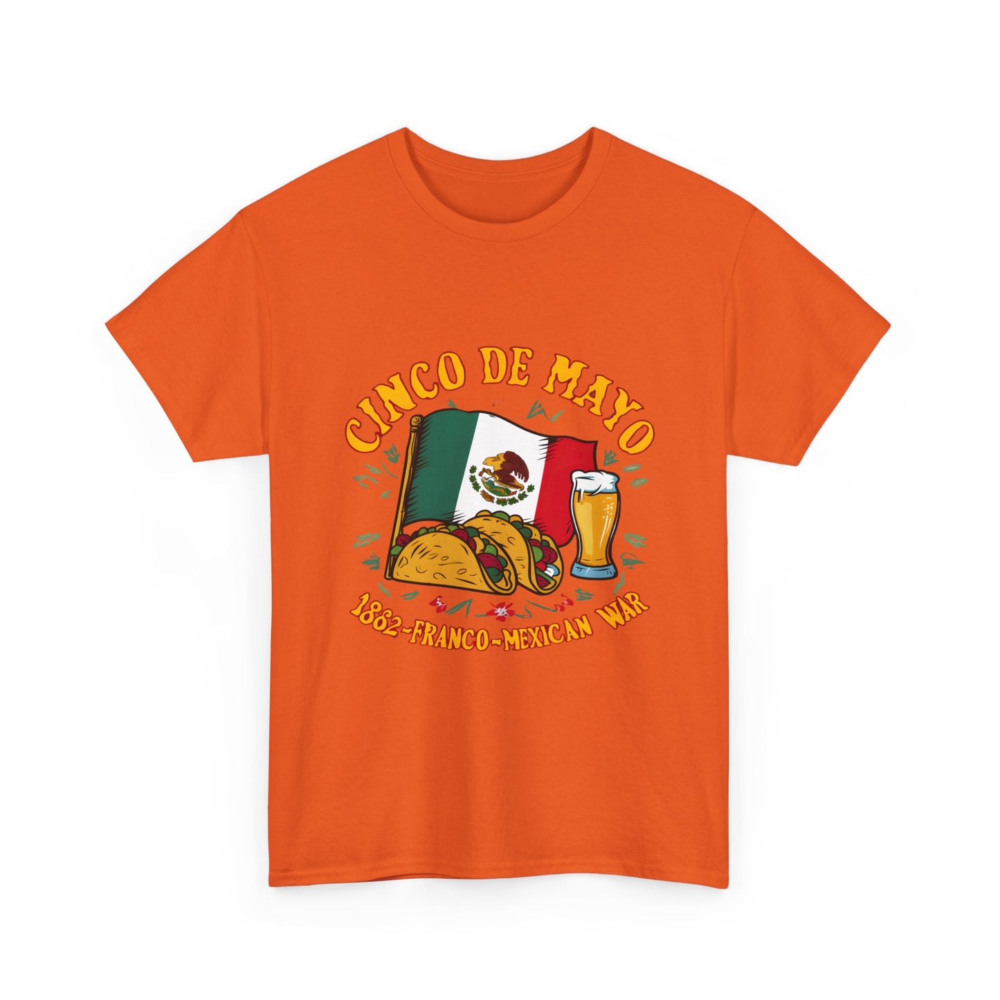 Cinco De Mayo Mexican Independence Day Graphic Unisex Heavy Cotton Tee Cotton Funny Humorous Graphic Soft Premium Unisex Men Women Orange T-shirt Birthday Gift-30