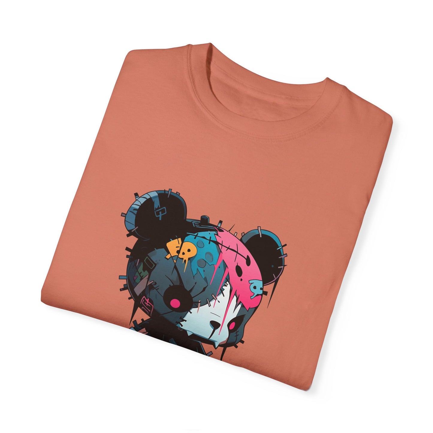 Hip Hop Teddy Bear Graphic Unisex Garment-dyed T-shirt Cotton Funny Humorous Graphic Soft Premium Unisex Men Women Terracotta T-shirt Birthday Gift-56