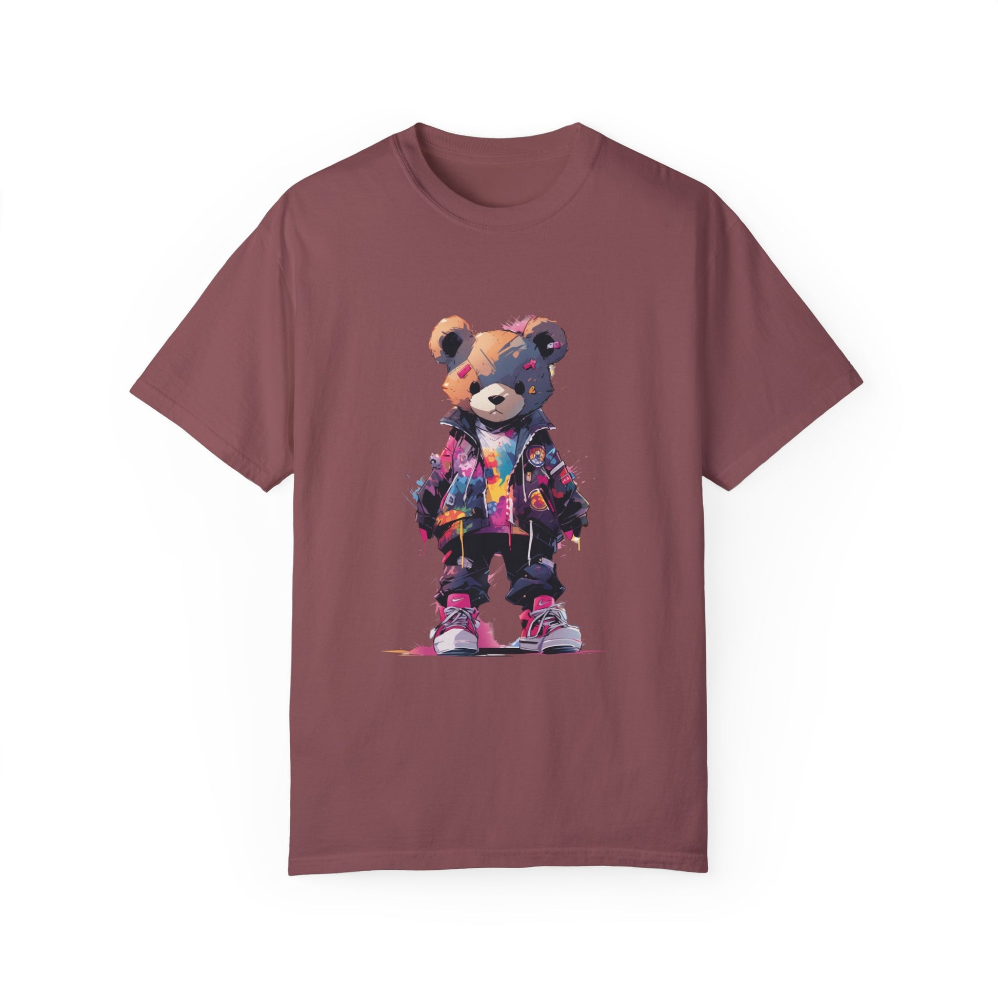 Hip Hop Teddy Bear Graphic Unisex Garment-dyed T-shirt Cotton Funny Humorous Graphic Soft Premium Unisex Men Women Brick T-shirt Birthday Gift-5