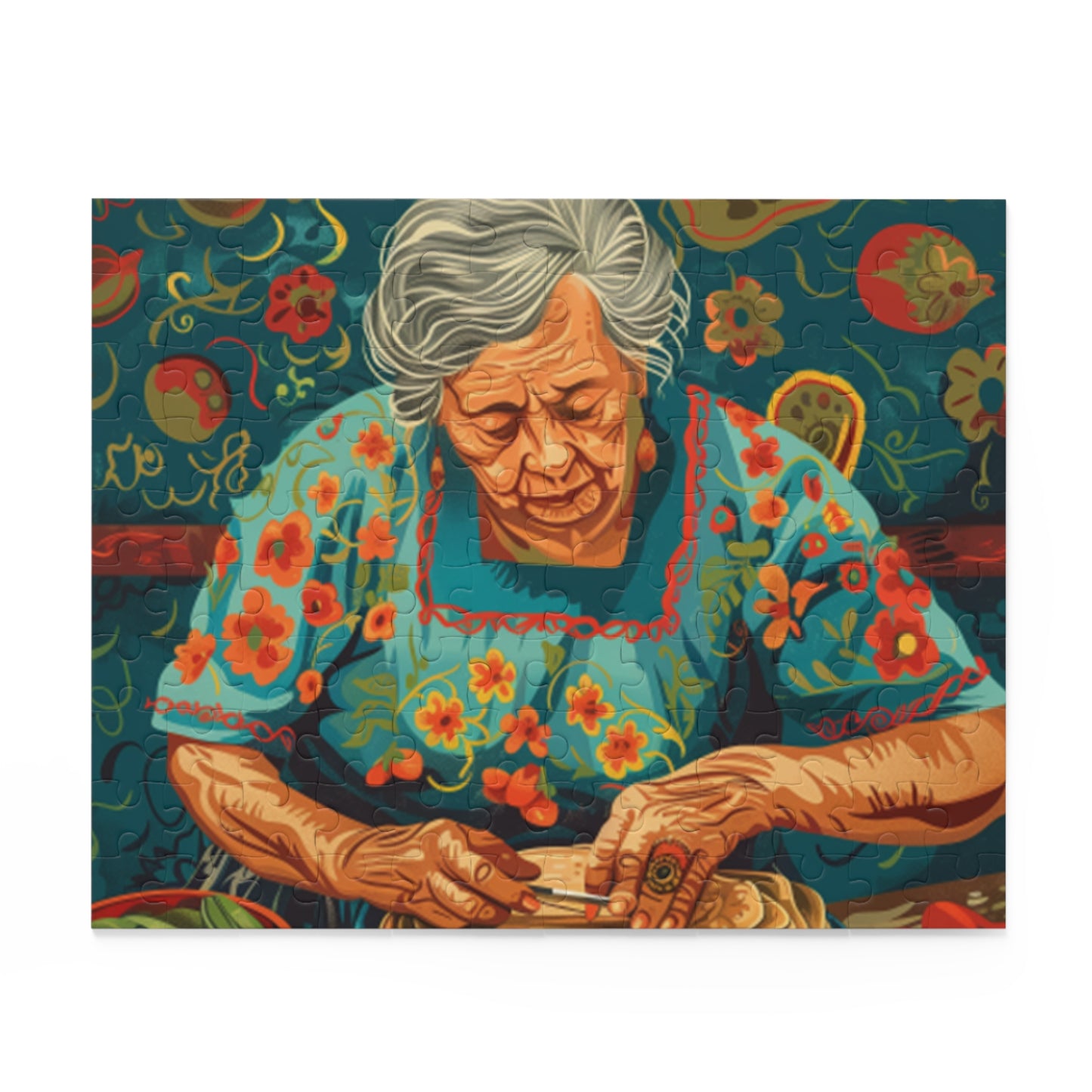 Mexican Art Women Retro Jigsaw Puzzle Adult Birthday Business Jigsaw Puzzle Gift for Him Funny Humorous Indoor Outdoor Game Gift For Her Online-2