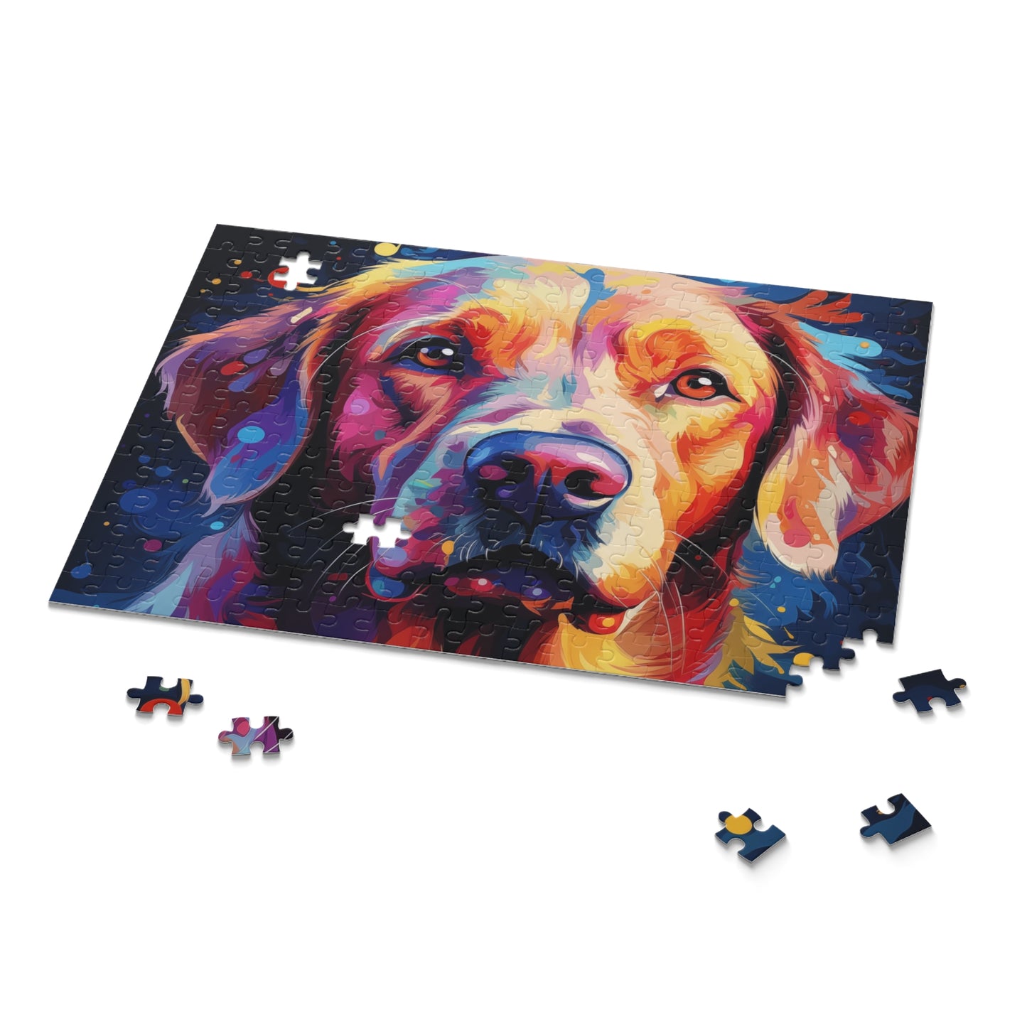 Labrador Dog Retriever Watercolor Abstract Jigsaw Puzzle for Girls, Boys, Kids Adult Birthday Business Jigsaw Puzzle Gift for Him Funny Humorous Indoor Outdoor Game Gift For Her Online-9