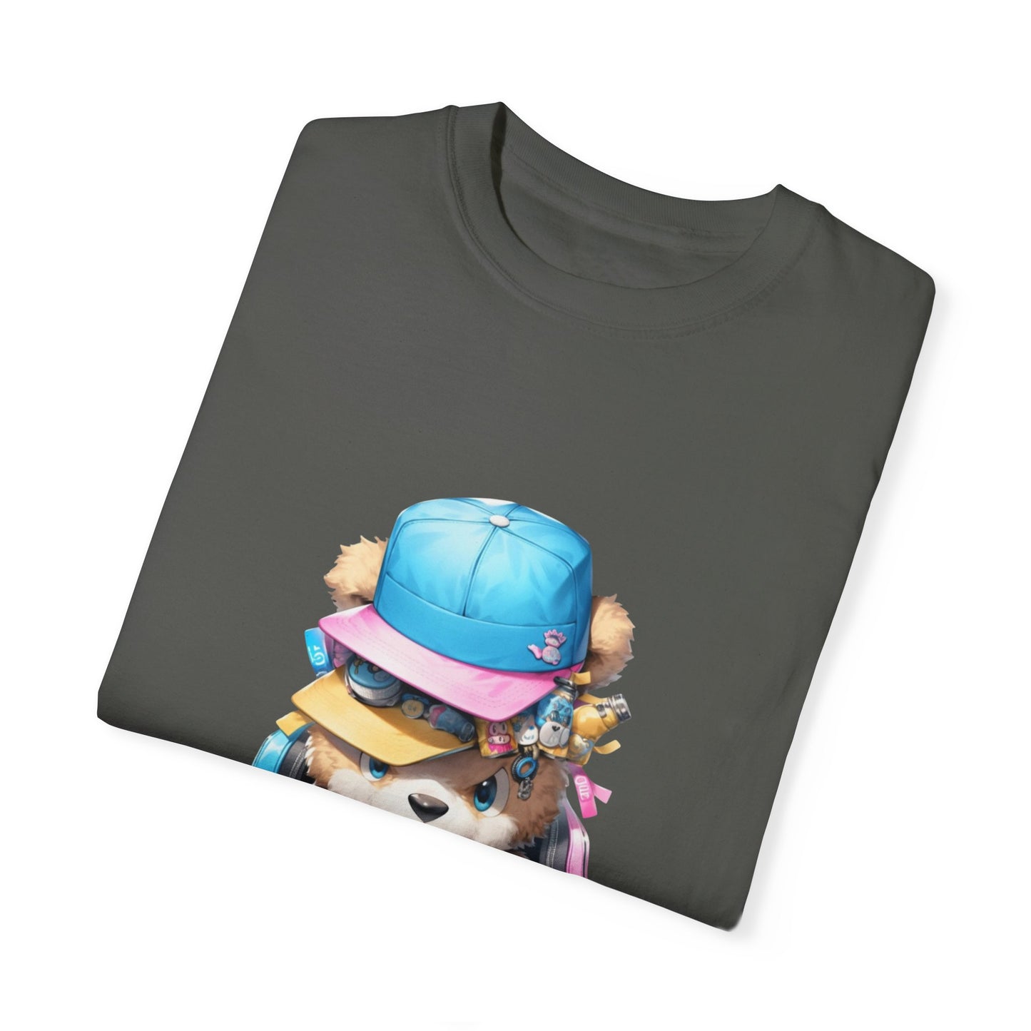 Hip Hop Teddy Bear Graphic Unisex Garment-dyed T-shirt Cotton Funny Humorous Graphic Soft Premium Unisex Men Women Pepper T-shirt Birthday Gift-50