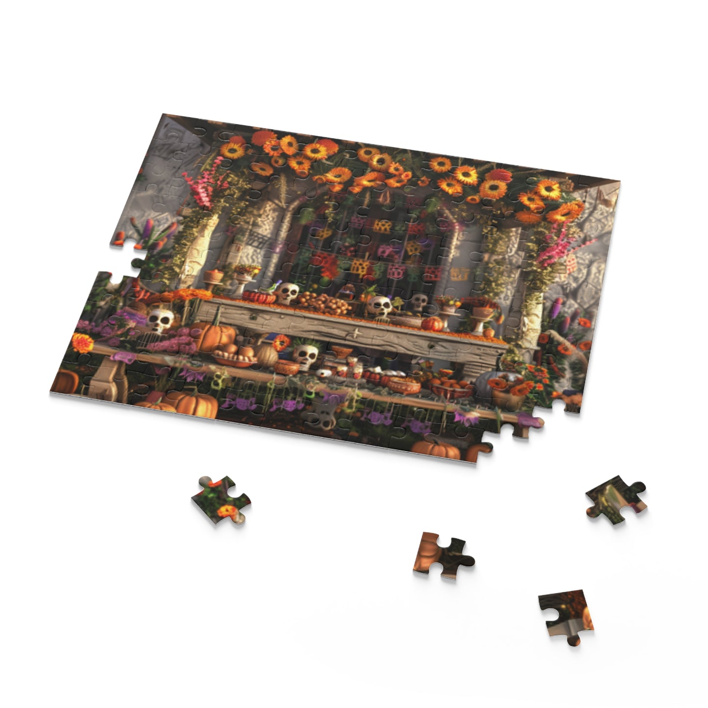 Mexican Art Day of the Dead Día de Muertos Jigsaw Puzzle Adult Birthday Business Jigsaw Puzzle Gift for Him Funny Humorous Indoor Outdoor Game Gift For Her Online-7