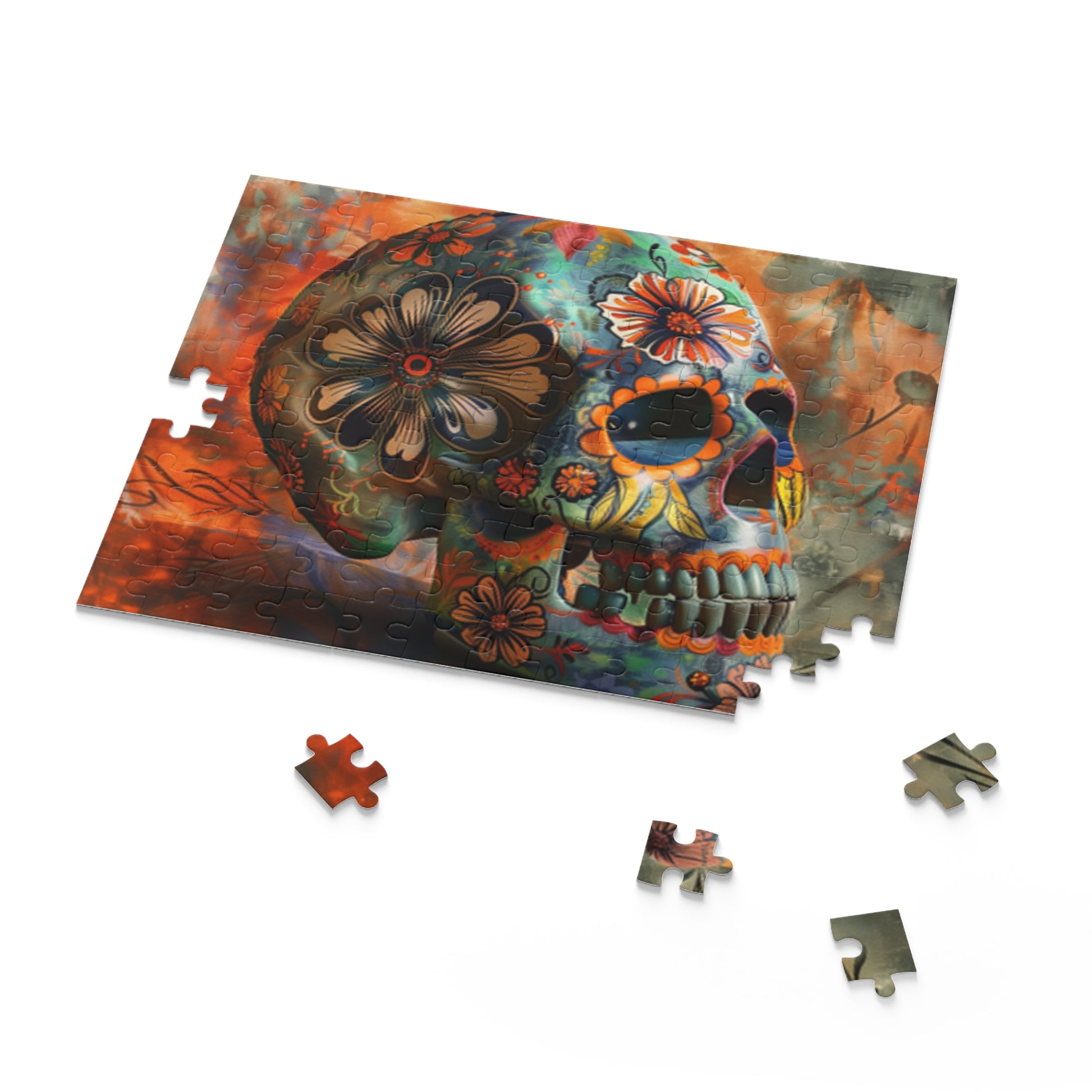 Mexican Art Day of the Dead Día de Muertos Jigsaw Puzzle Adult Birthday Business Jigsaw Puzzle Gift for Him Funny Humorous Indoor Outdoor Game Gift For Her Online-7