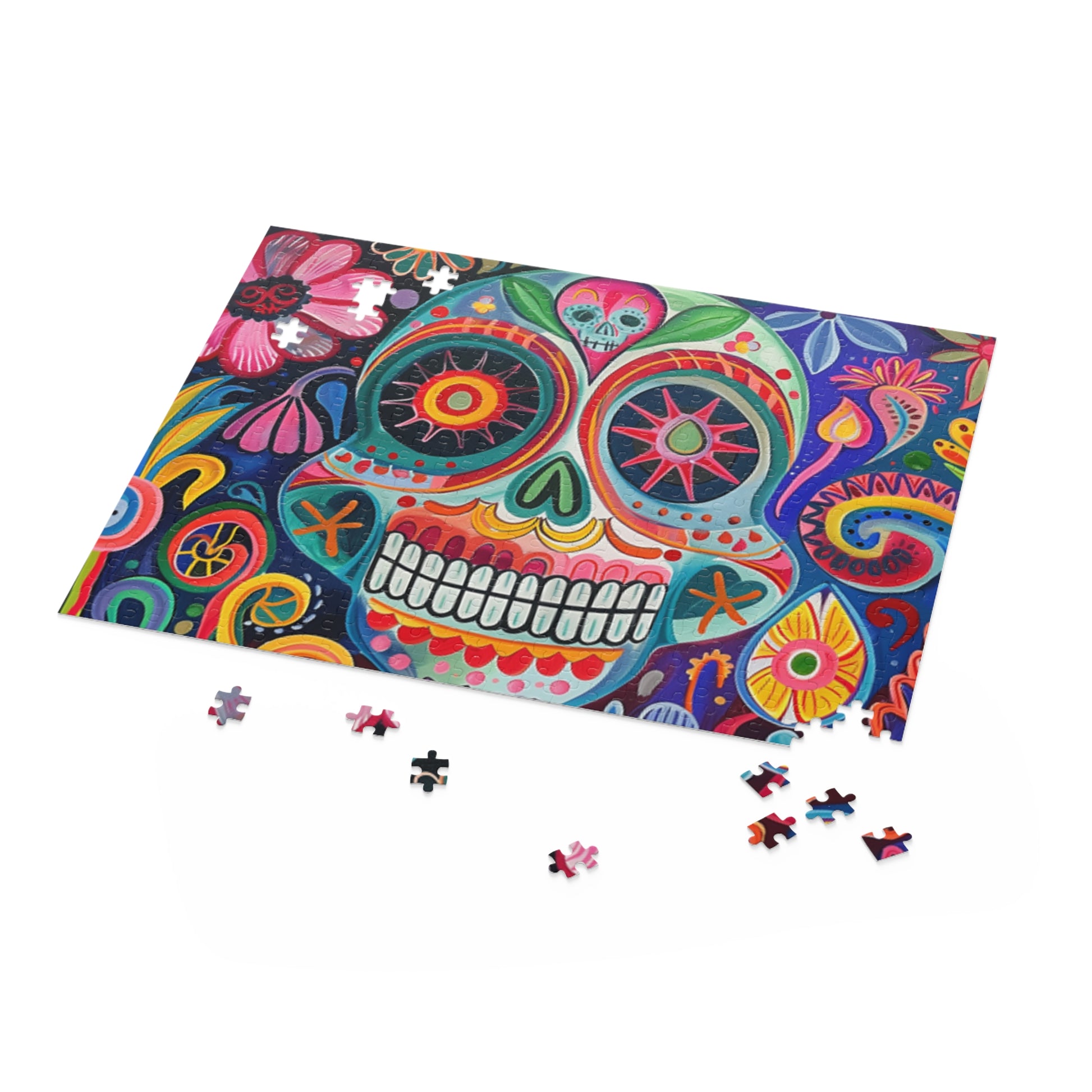 Mexican Art Day of the Dead Día de Muertos Jigsaw Puzzle Adult Birthday Business Jigsaw Puzzle Gift for Him Funny Humorous Indoor Outdoor Game Gift For Her Online-5