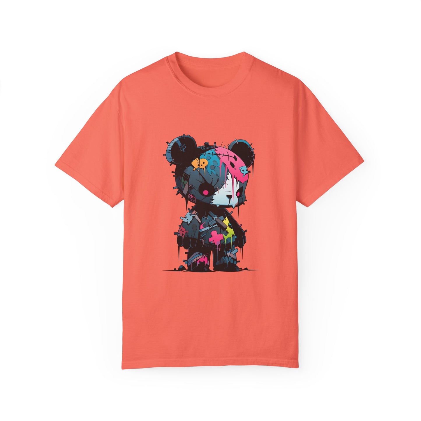 Hip Hop Teddy Bear Graphic Unisex Garment-dyed T-shirt Cotton Funny Humorous Graphic Soft Premium Unisex Men Women Bright Salmon T-shirt Birthday Gift-6