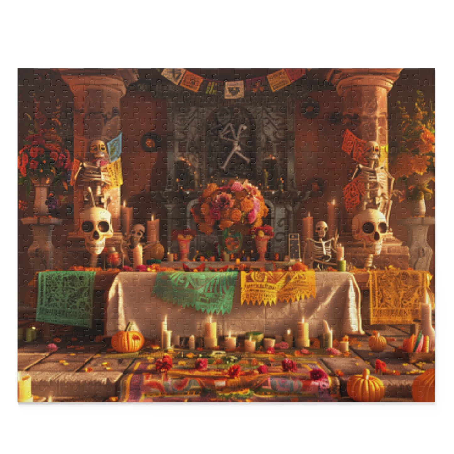 Mexican Art Day of the Dead Día de Muertos Jigsaw Puzzle Adult Birthday Business Jigsaw Puzzle Gift for Him Funny Humorous Indoor Outdoor Game Gift For Her Online-1