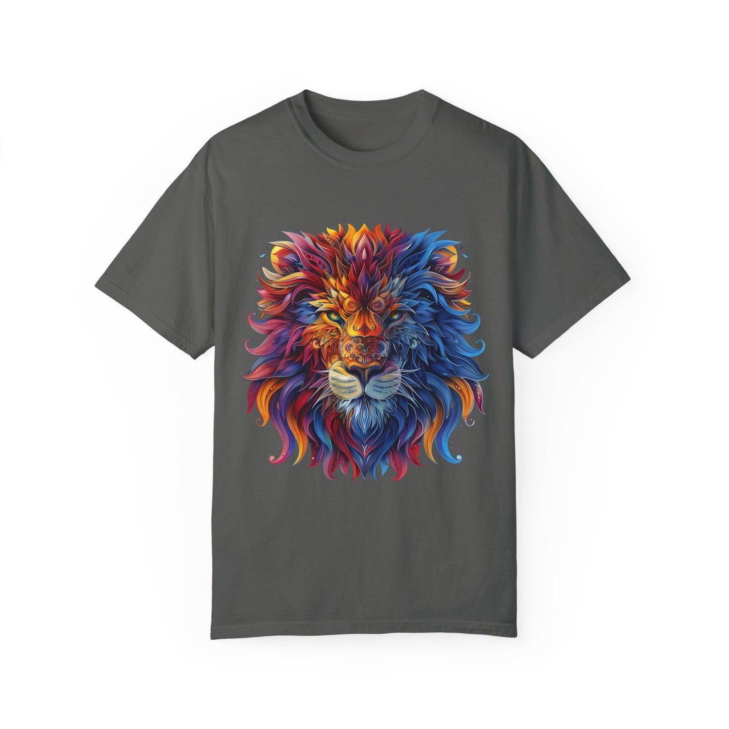 Lion Head Cool Graphic Design Novelty Unisex Garment-dyed T-shirt Cotton Funny Humorous Graphic Soft Premium Unisex Men Women Pepper T-shirt Birthday Gift-12