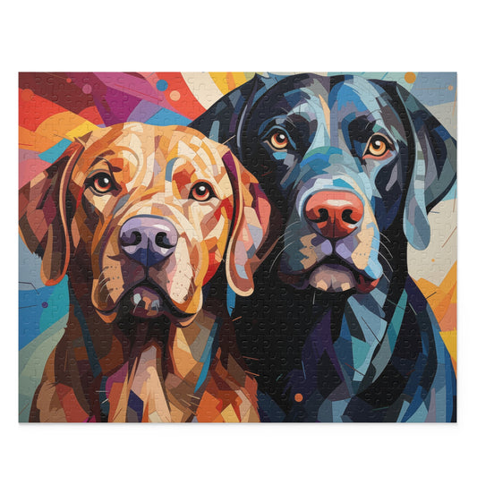 Labrador Dog Abstract Watercolor Jigsaw Puzzle for Boys, Girls, Kids Adult Birthday Business Jigsaw Puzzle Gift for Him Funny Humorous Indoor Outdoor Game Gift For Her Online-1