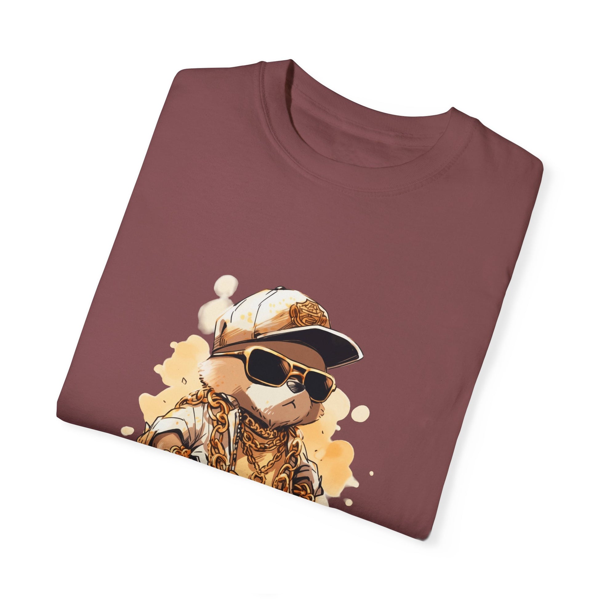 Hip Hop Teddy Bear Graphic Unisex Garment-dyed T-shirt Cotton Funny Humorous Graphic Soft Premium Unisex Men Women Brick T-shirt Birthday Gift-29