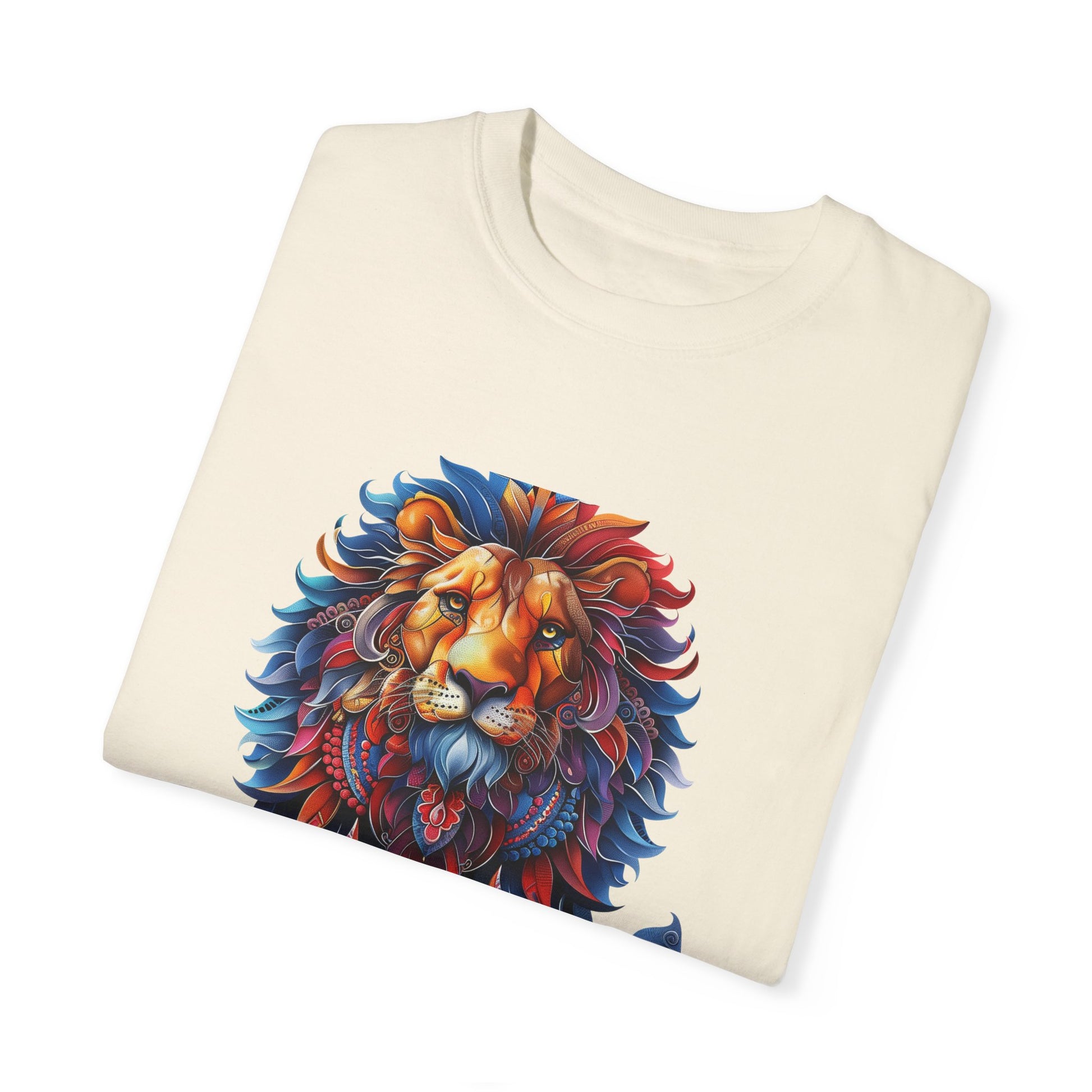 Copy of Lion Head Cool Graphic Design Novelty Unisex Garment-dyed T-shirt Cotton Funny Humorous Graphic Soft Premium Unisex Men Women Ivory T-shirt Birthday Gift-44